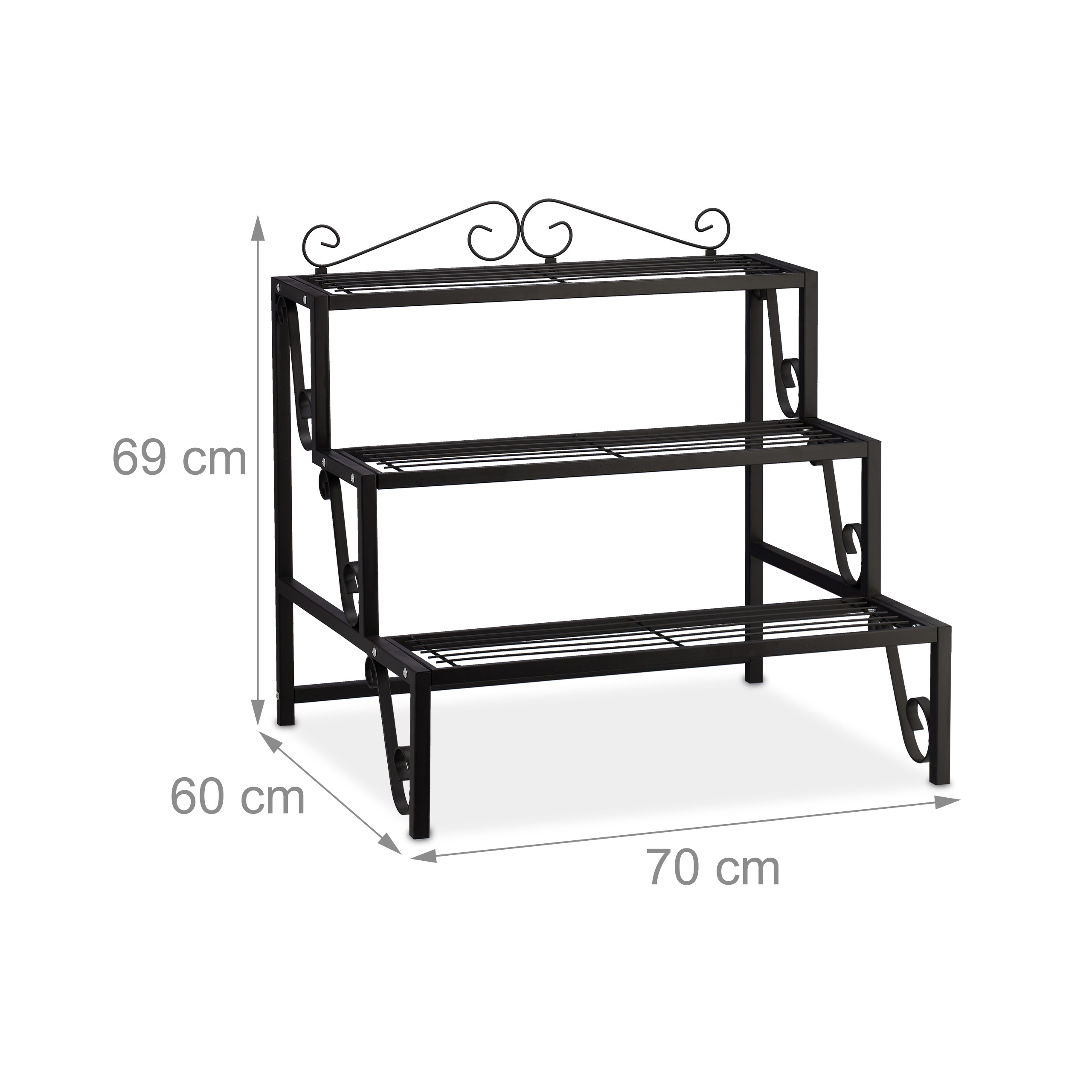 Relaxdays Support Étagère à Outils De Jardin 68x80x35 Cm – Rangement Bêches, Râteaux, Balais & Accessoires, Vert