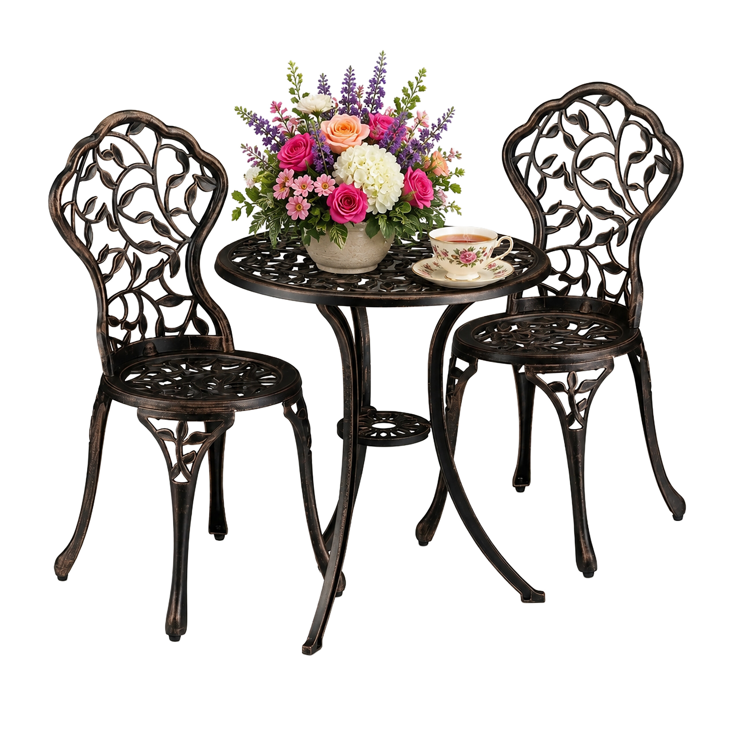 Balkonmöbel set Bistro Möbel rund leicht Gartenmöbel Set Terrassenmöbel Set 4052025309237