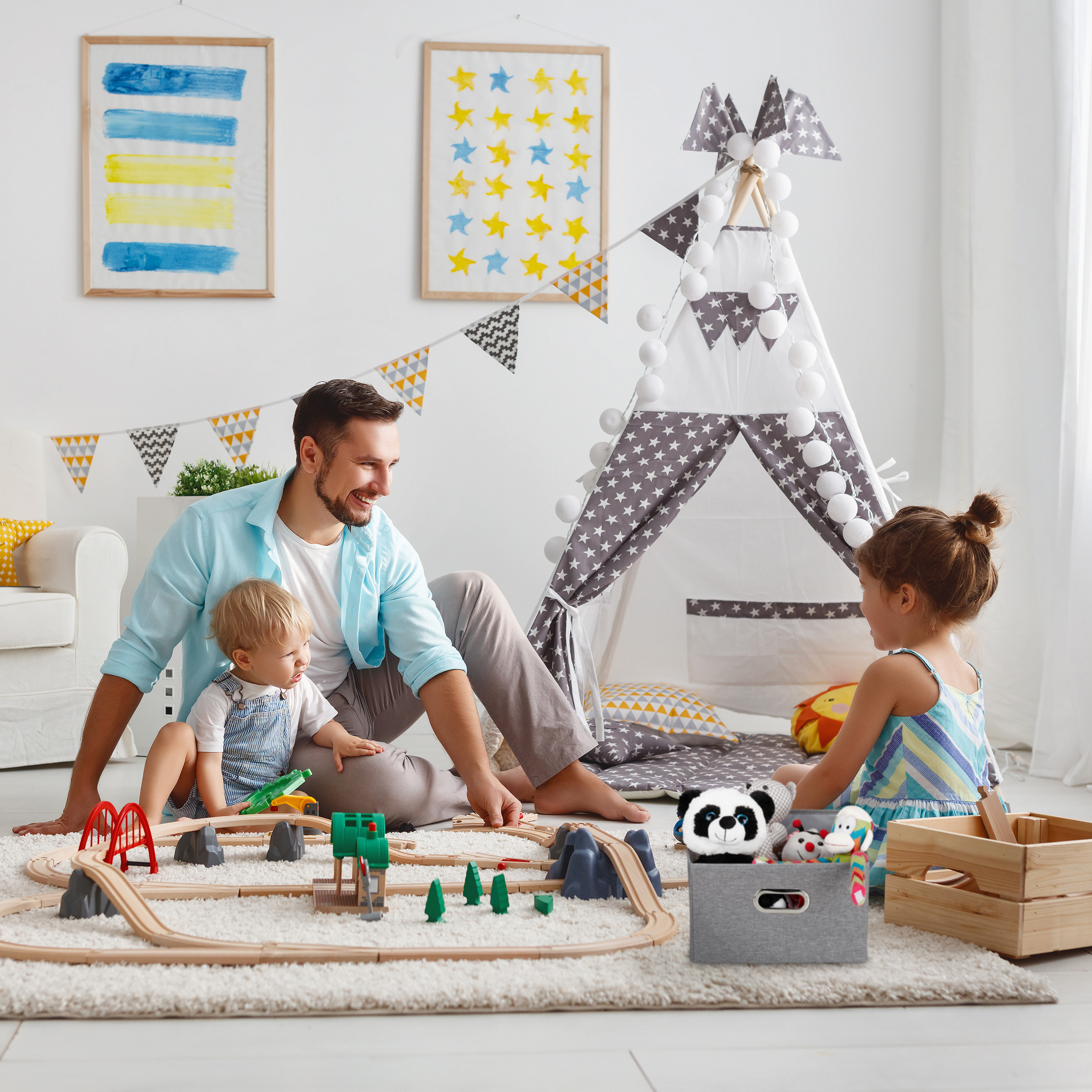 VERONLY Scatole Portagiochi Babini,Scatole Portaoggetti Con Coperchio - Foto 6