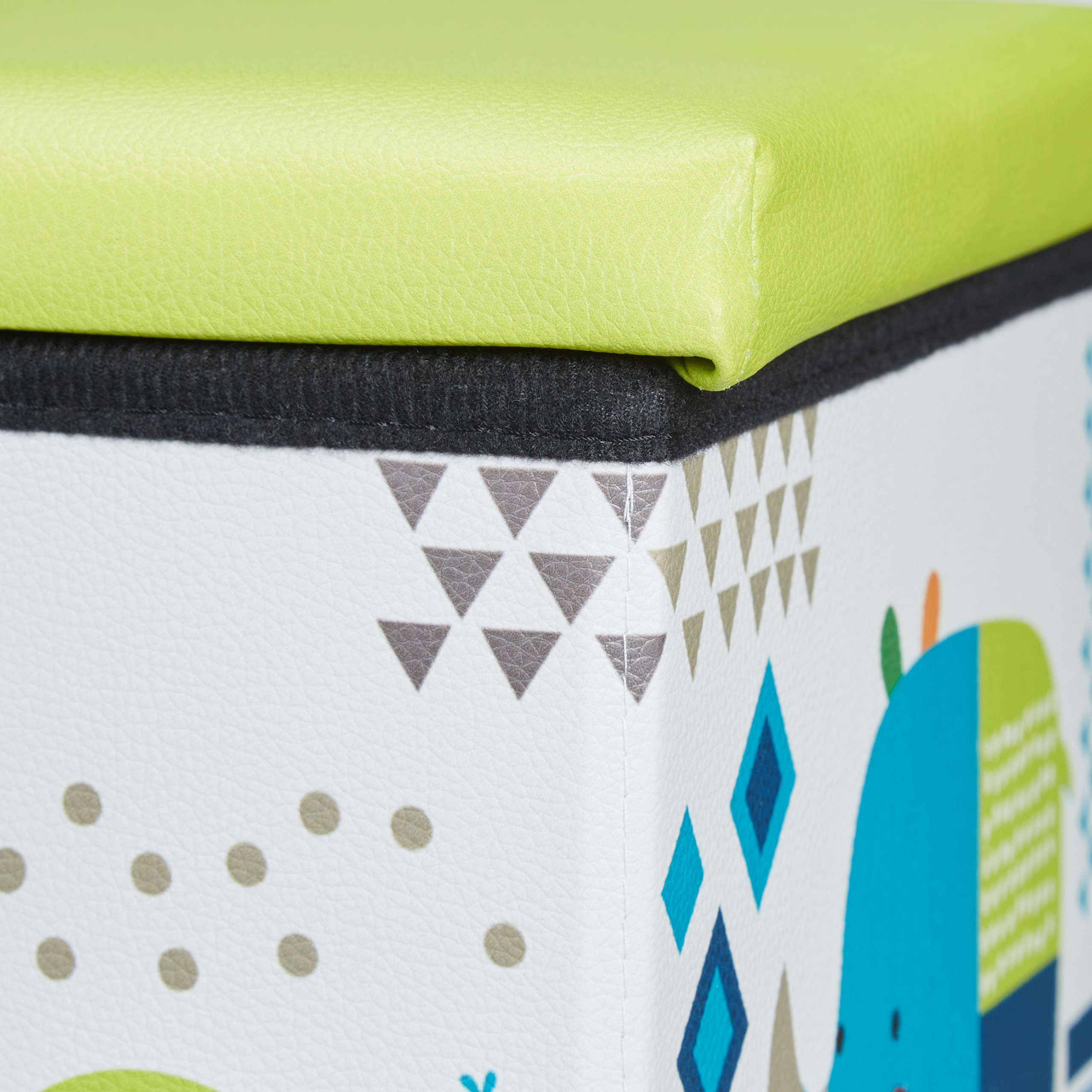 Kids storage ottoman Children's Cube Stool Lightweight Soft Lid Kids Toy Chest - Picture 20 of 21