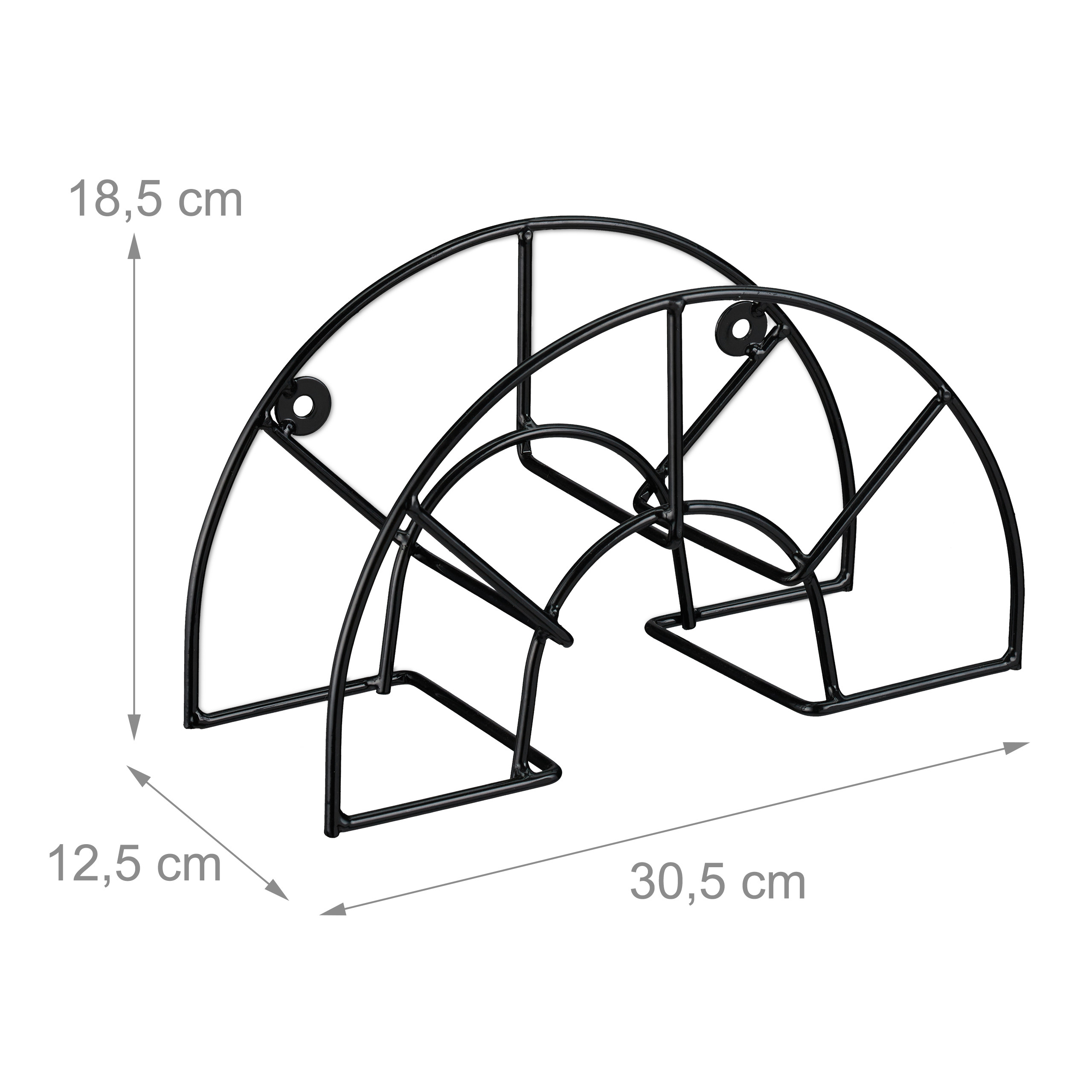 Relaxdays Gartenschlauchhalter – 2er Set, Für Bis Zu 30 M Schlauch, Schwarz, Zum Aufhängen Am Wasserhahn Oder Wandmontage