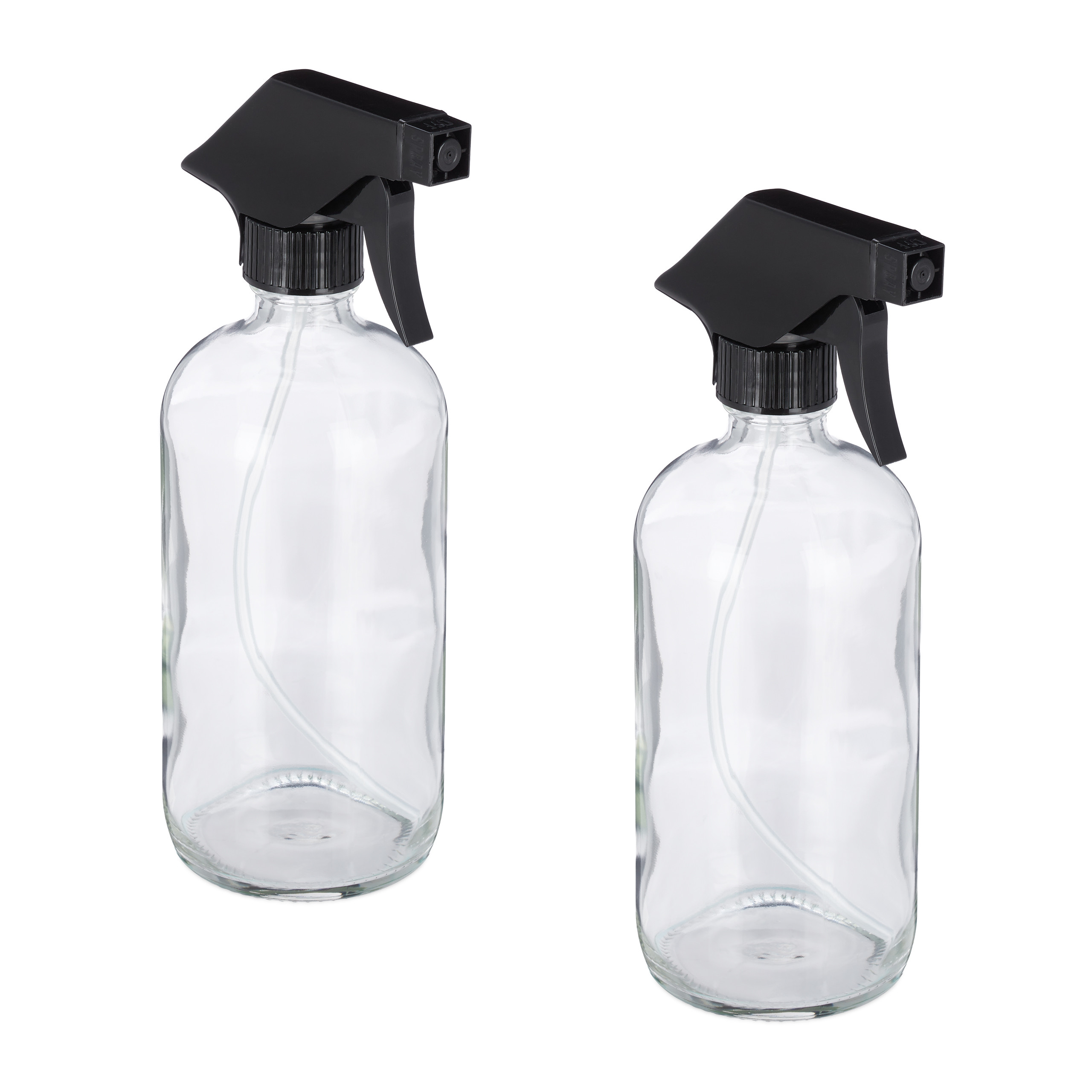 3er Set Glas-Sprühflaschen – 500 Ml, Braunglas, Mit Verstellbarem Sprühkopf, Inkl. Trichter & Etiketten – Für Pflanzenpflege, Reinigung & ätherische Öle Glas Sprühflasche