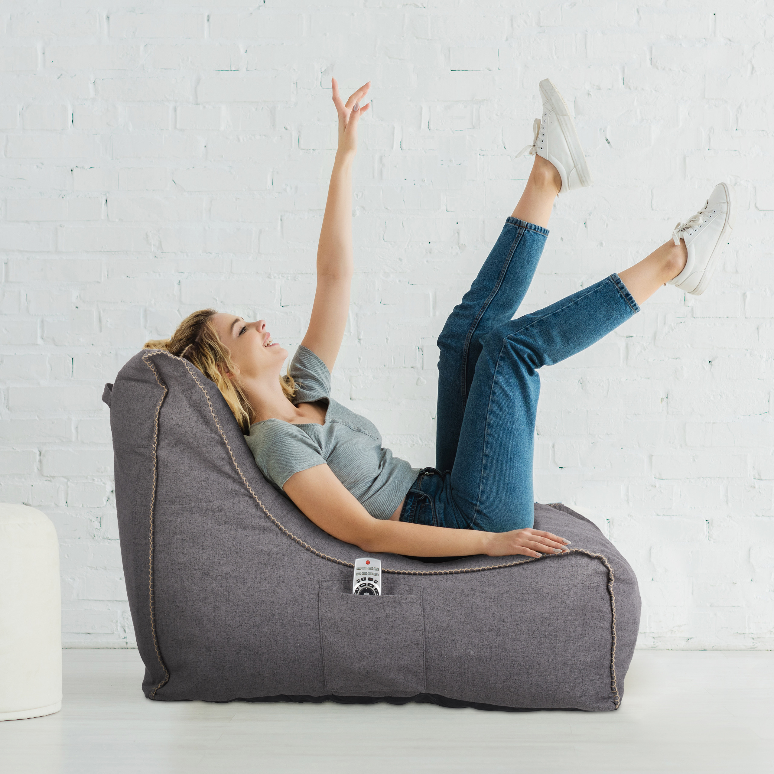 Poltrona Sacco Poltrona Morbida Ikea Pouf Sacco Bianco 65x65x50h