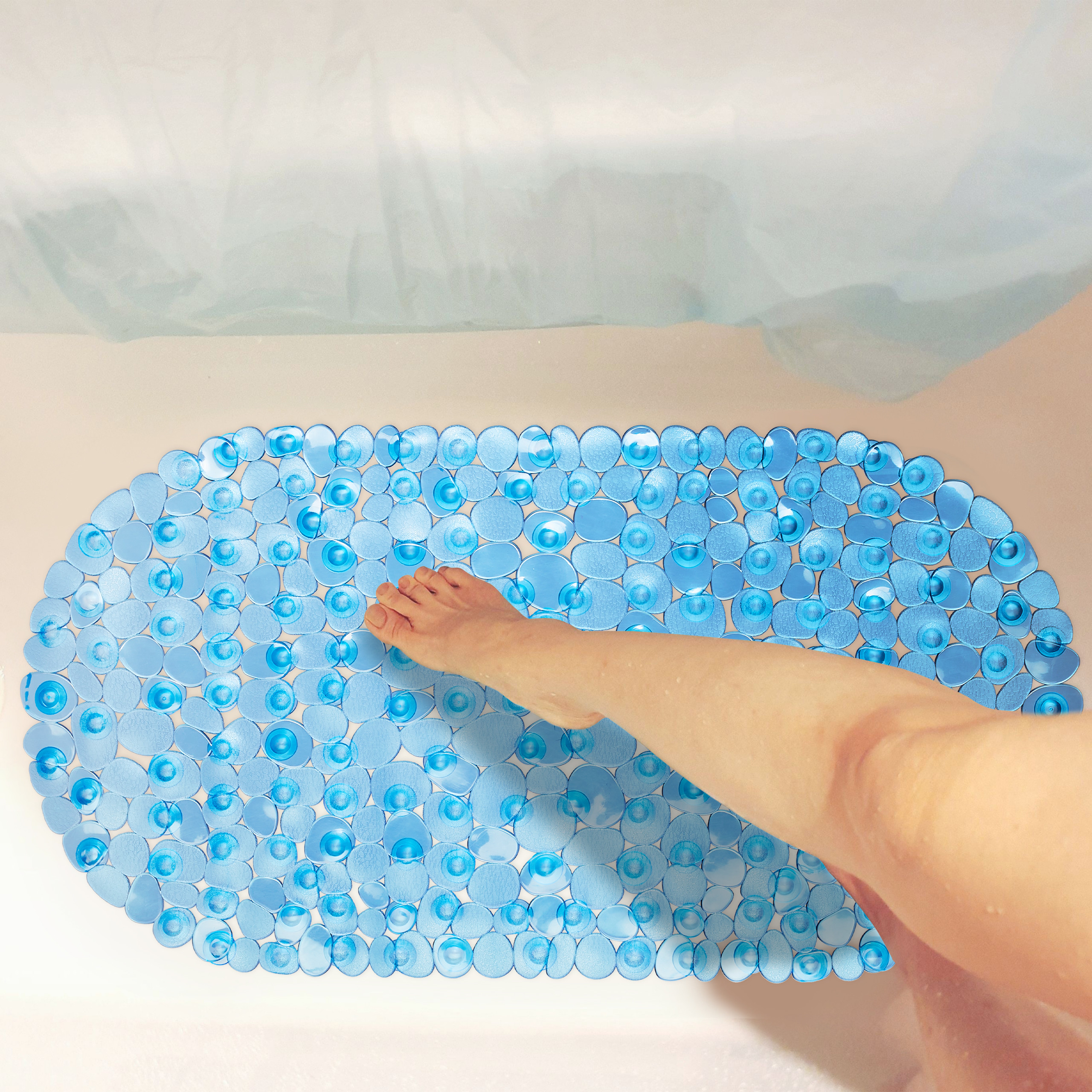Badewannenmatte Antirutsch-Wanneneinlage Duschmatte oval waschbar Duschunterlage