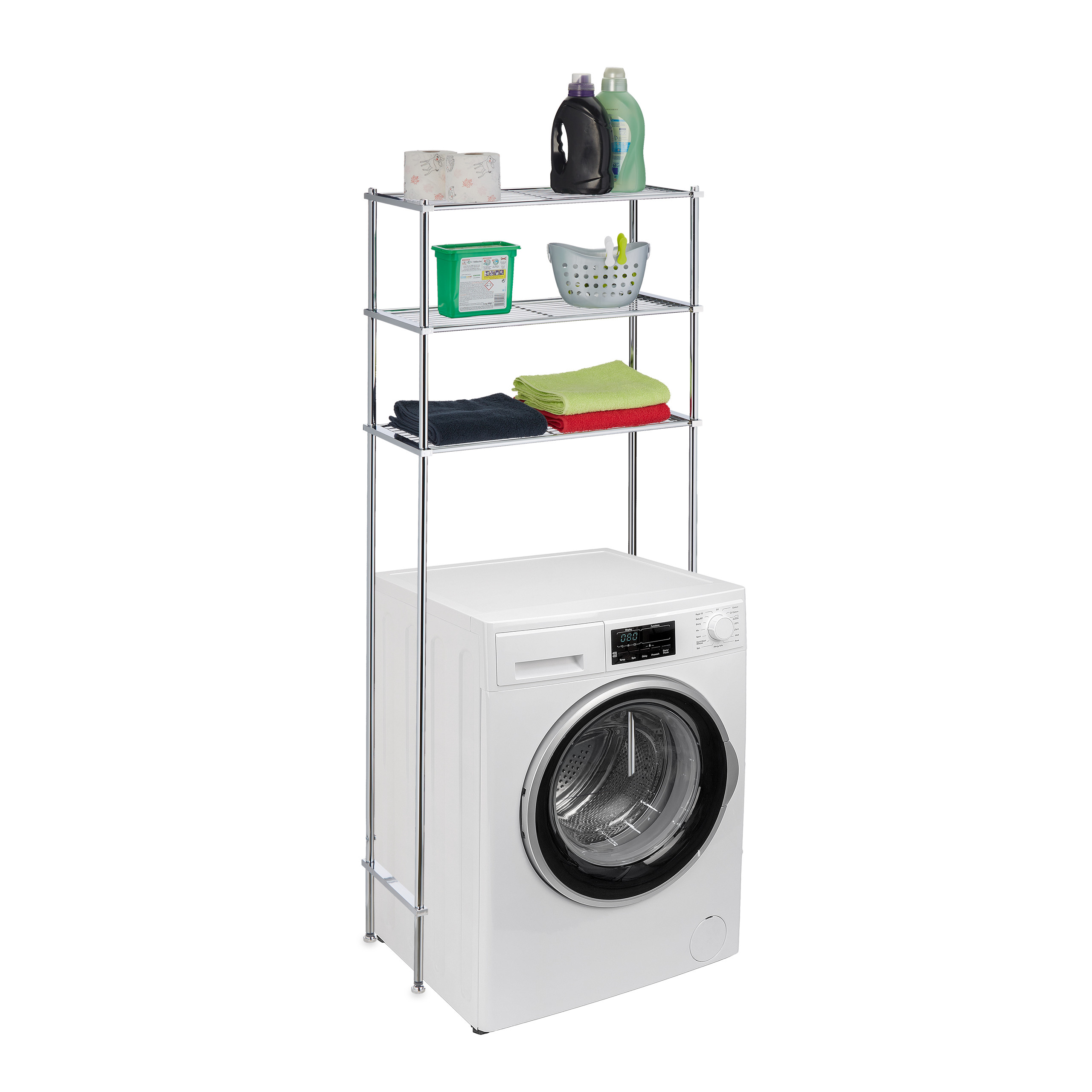 Set 3 Fermaporta Magnetici Per Lavatrice – Con Piastra In Metallo E Supporto A Molla, Bianco