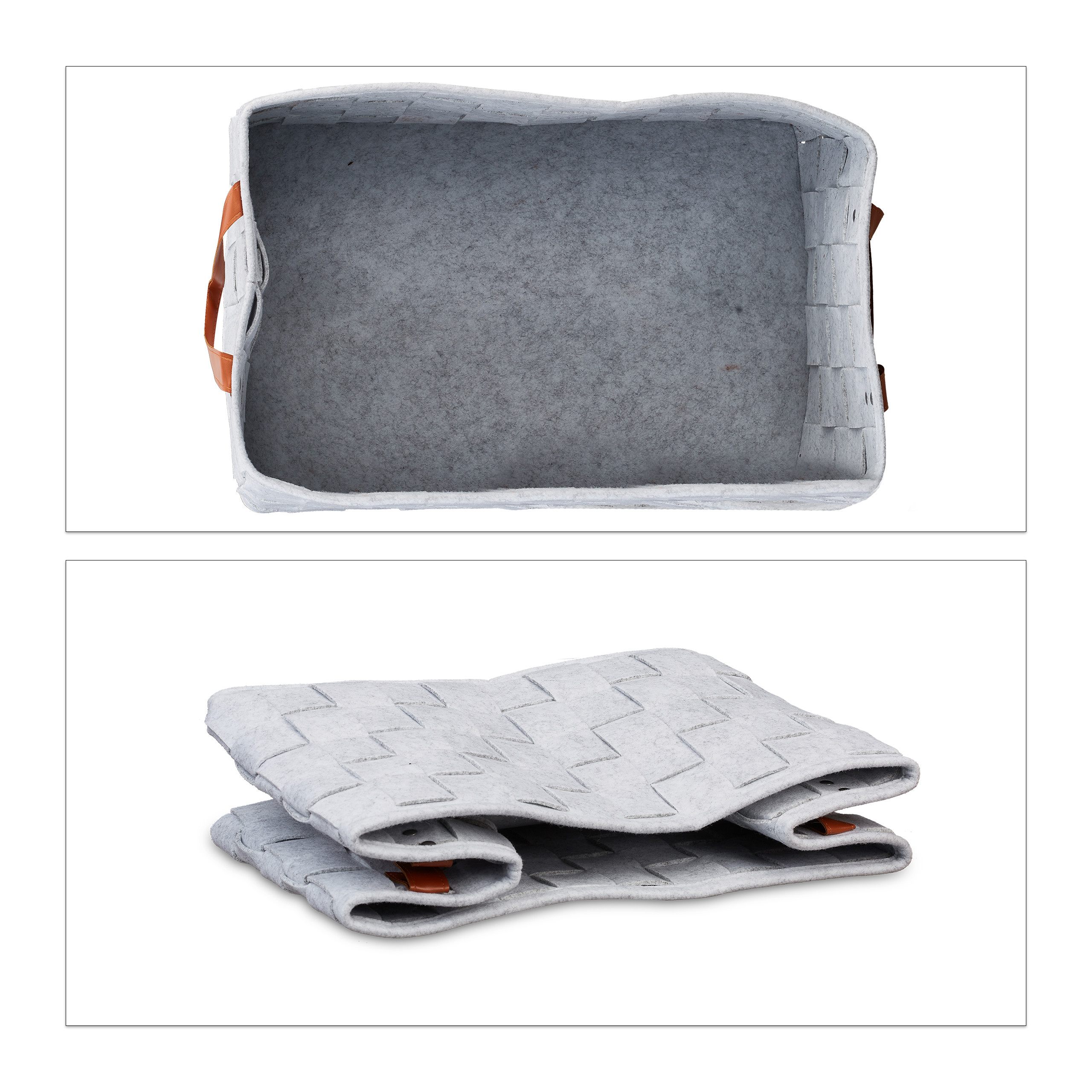 Aufbewahrungskorb Filz, Holzfilztasche groß Tasche Kaminholz Filzkorb Filztasche - Bild 8 von 11