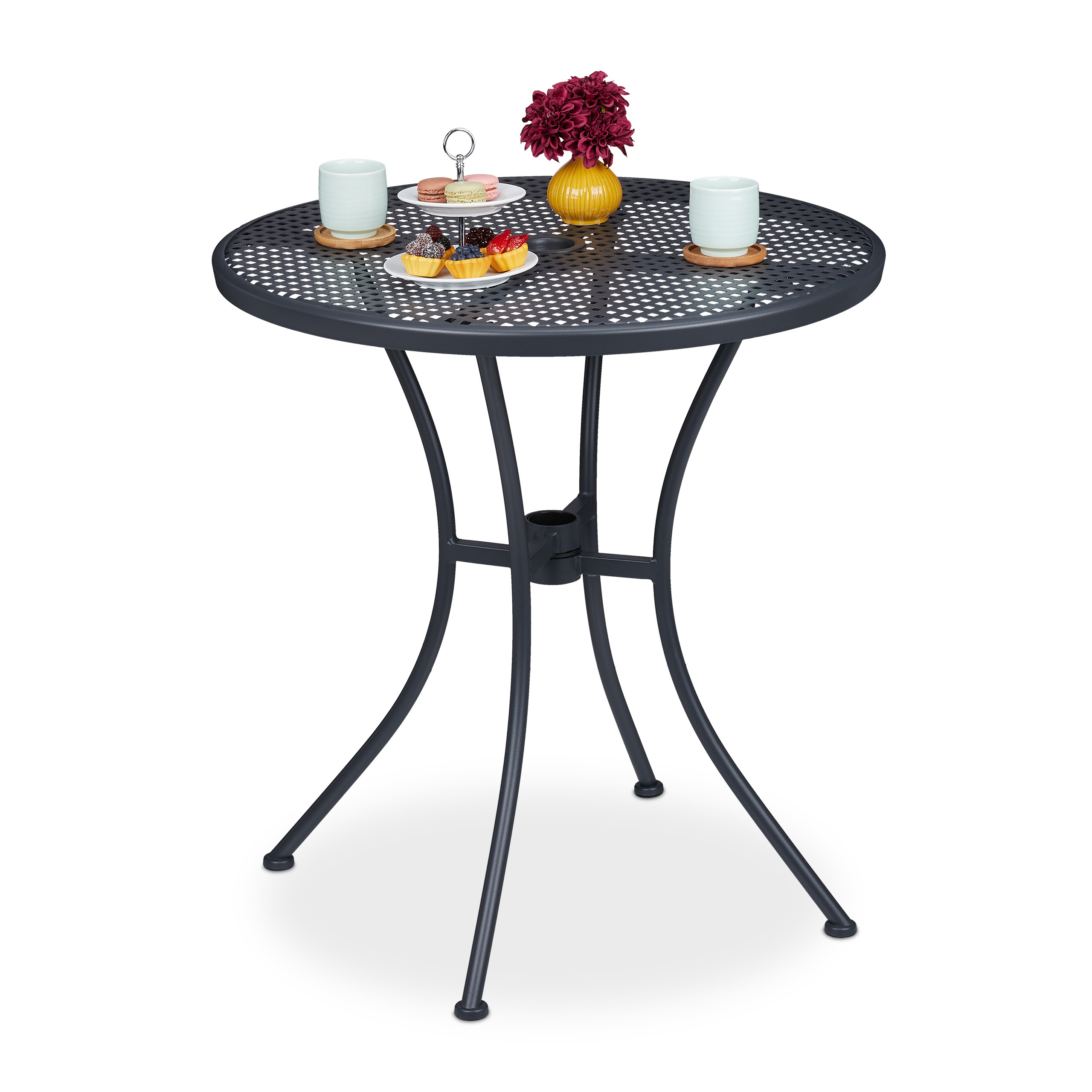Gartentisch Balkon-Tisch Beistelltisch wetterfest rund Gartenbeistelltisch 4052025367268