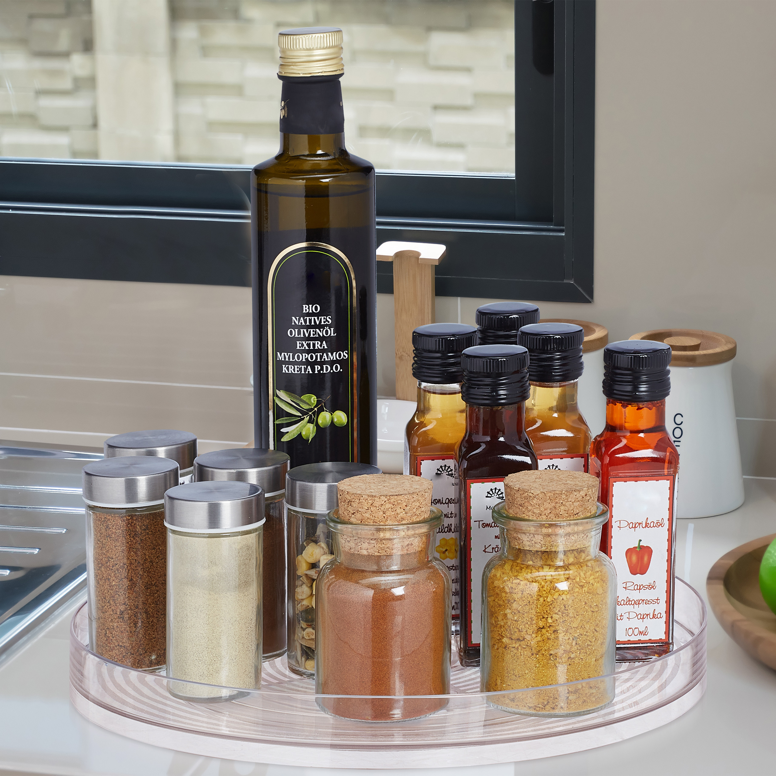 Set di 3 vassoi rotanti Lazy Susan per mobili, organizer rotante per condimenti per dispensa da cucina e contenitori | Leroy Merlin