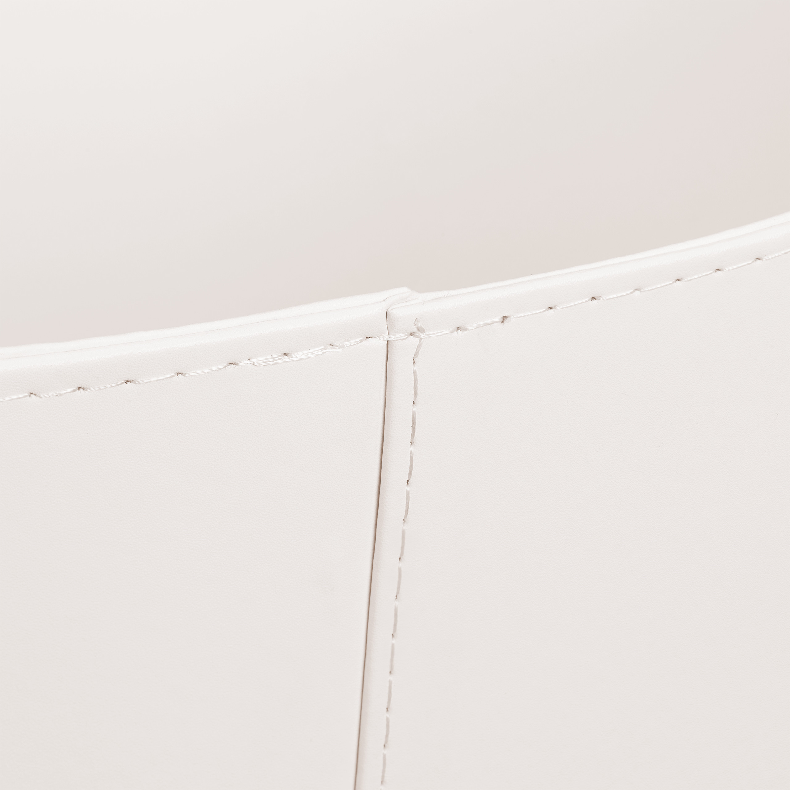Cesta de madera cesta de madera para chimenea cesta de cuero sintético cesta multiusos blanco crema estable crema - Imagen 9 de 10