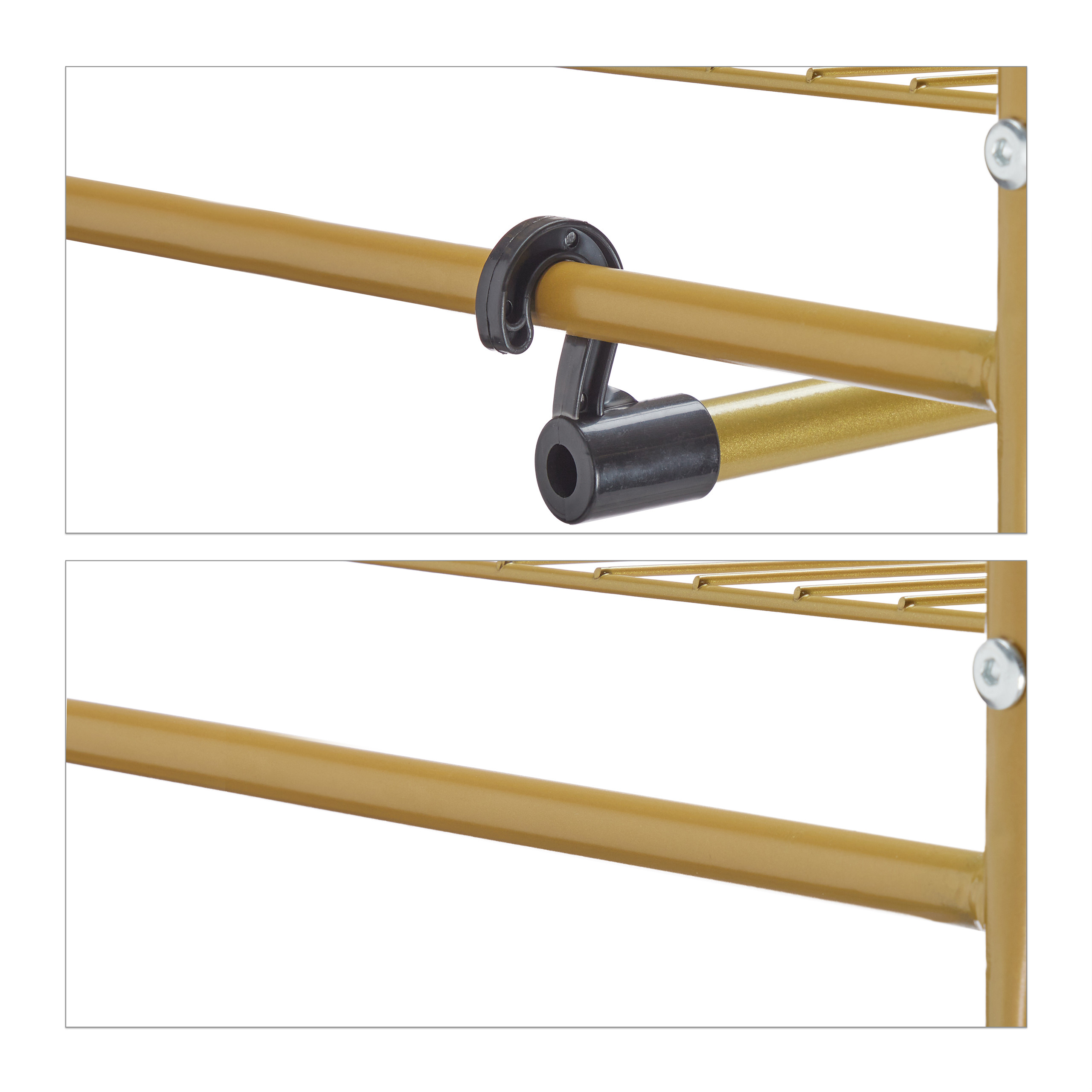 Kleiderständer Garderobenständer Flurgarderobe 3 Ablagen Freistehend 20 kg - Bild 9 von 23