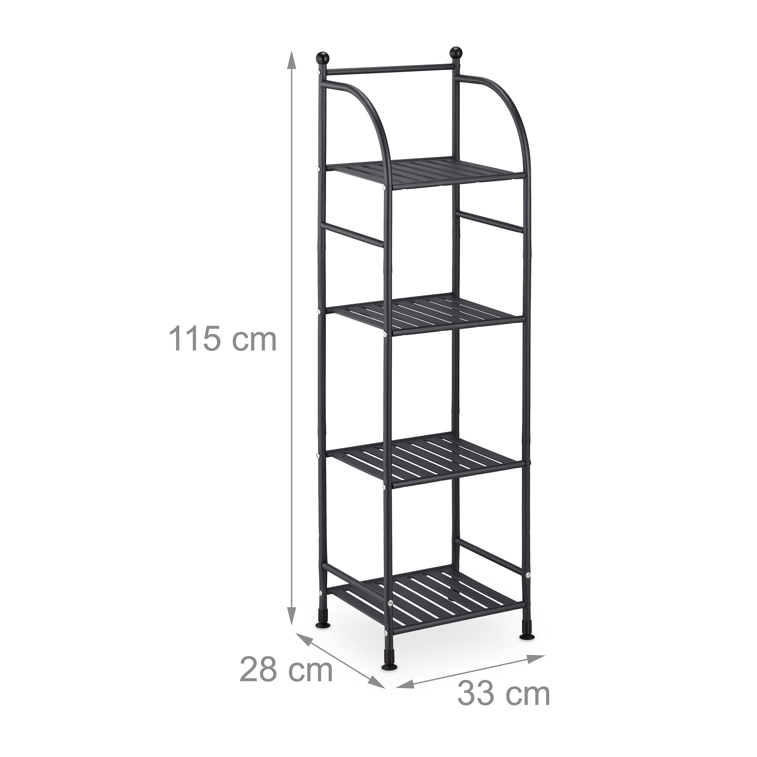 Estante de pie Estante de cocina Estante de baño Estante de almacenamiento 4 estantes de metal - Imagen 25 de 30