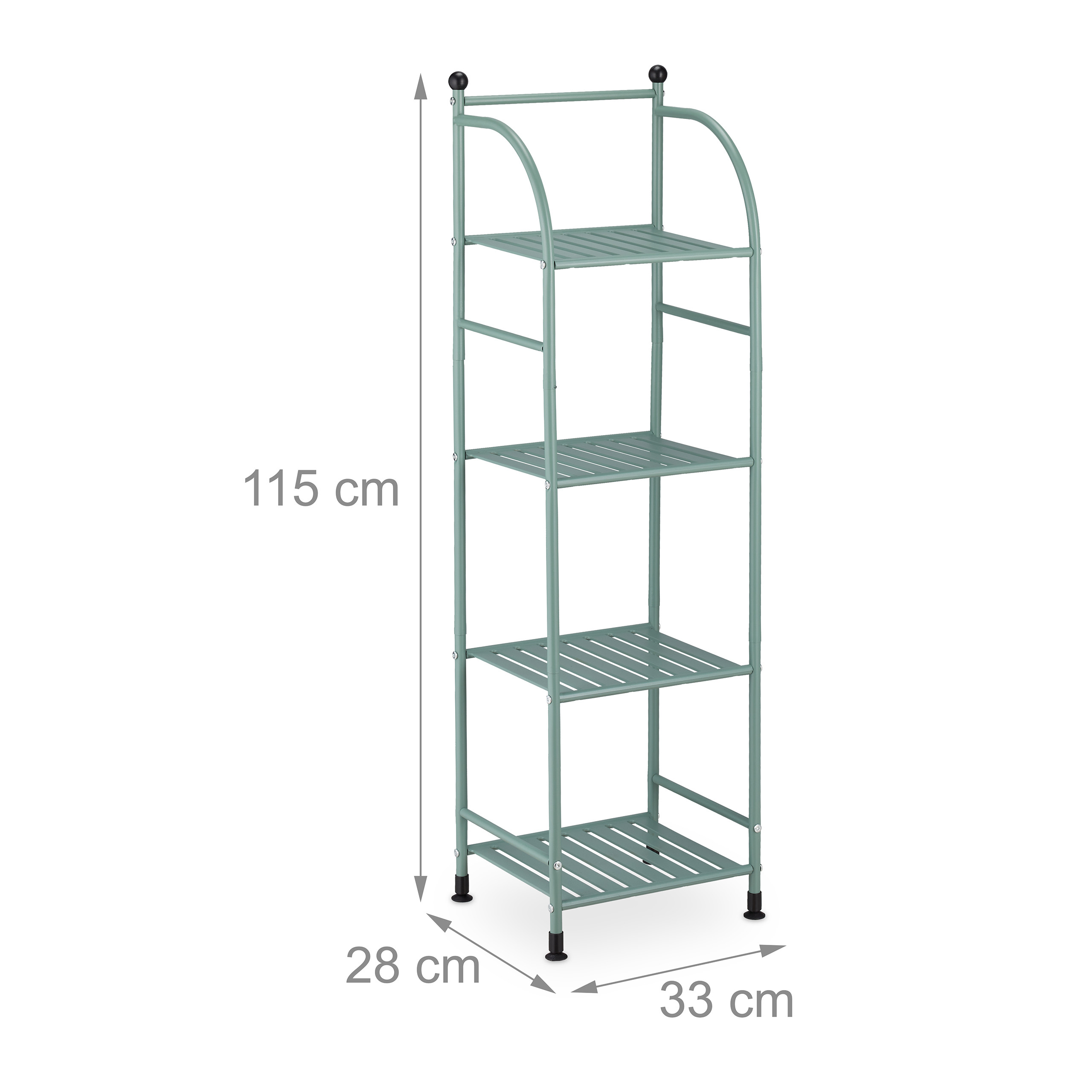 Estante de pie Estante de cocina Estante de baño Estante de almacenamiento 4 estantes de metal - Imagen 7 de 30