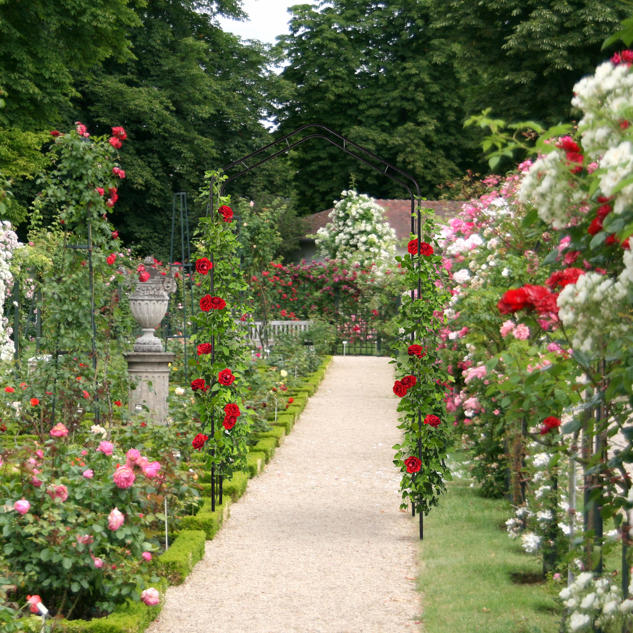 Arco de rosas arco de jardín ayuda para el enganche arco de metal resistente a la intemperie 4,3 kg arco de enganche - Imagen 2 de 8