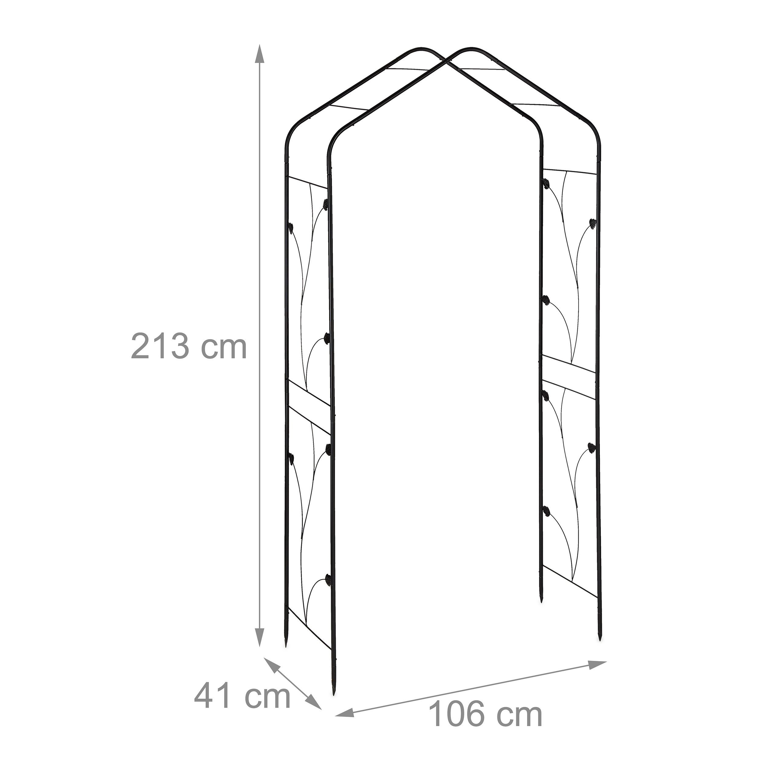 Arco de rosas arco de jardín ayuda para el enganche arco de metal resistente a la intemperie 4,3 kg arco de enganche - Imagen 4 de 8