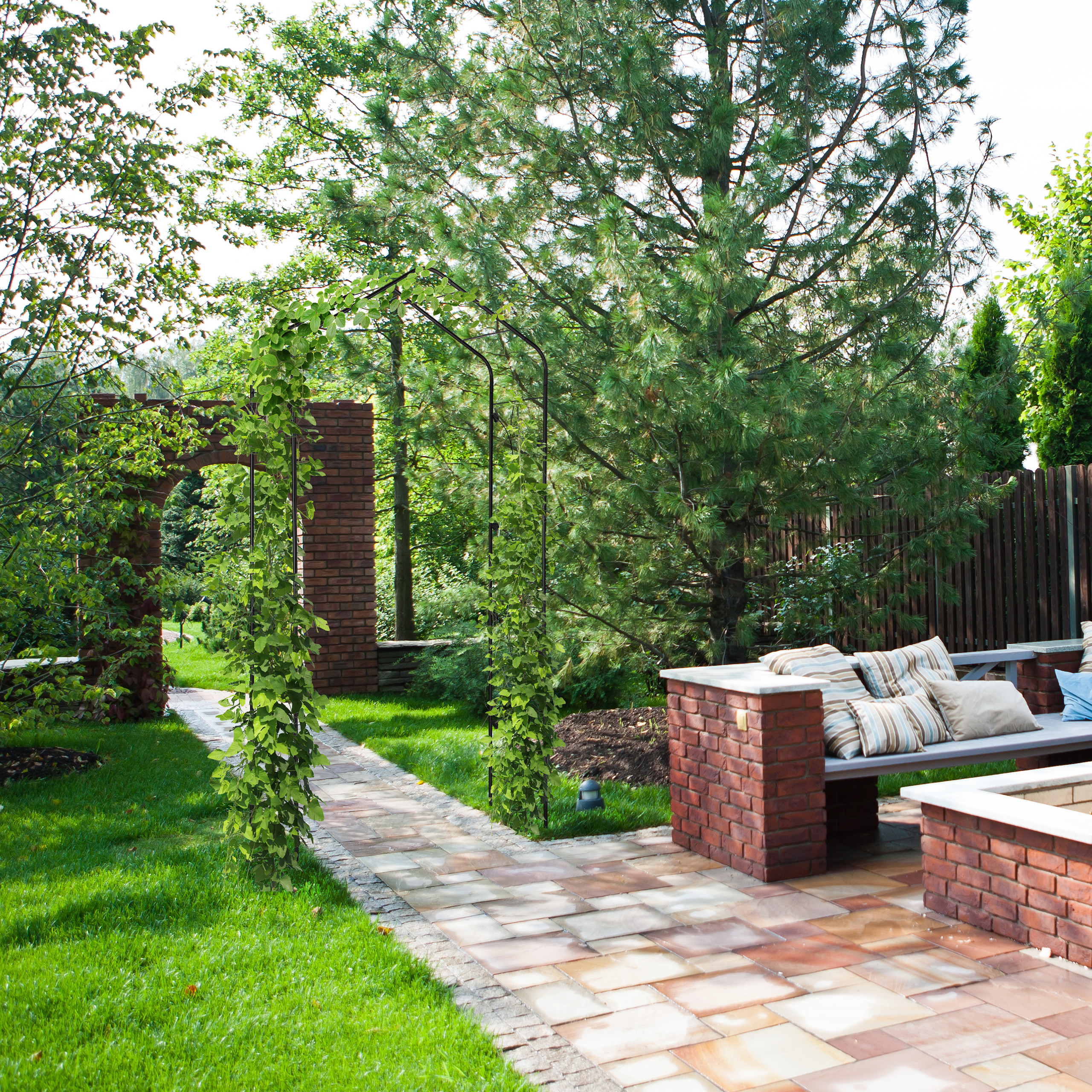 Arco de rosas arco de jardín ayuda para el enganche arco de metal resistente a la intemperie 4,3 kg arco de enganche - Imagen 5 de 8