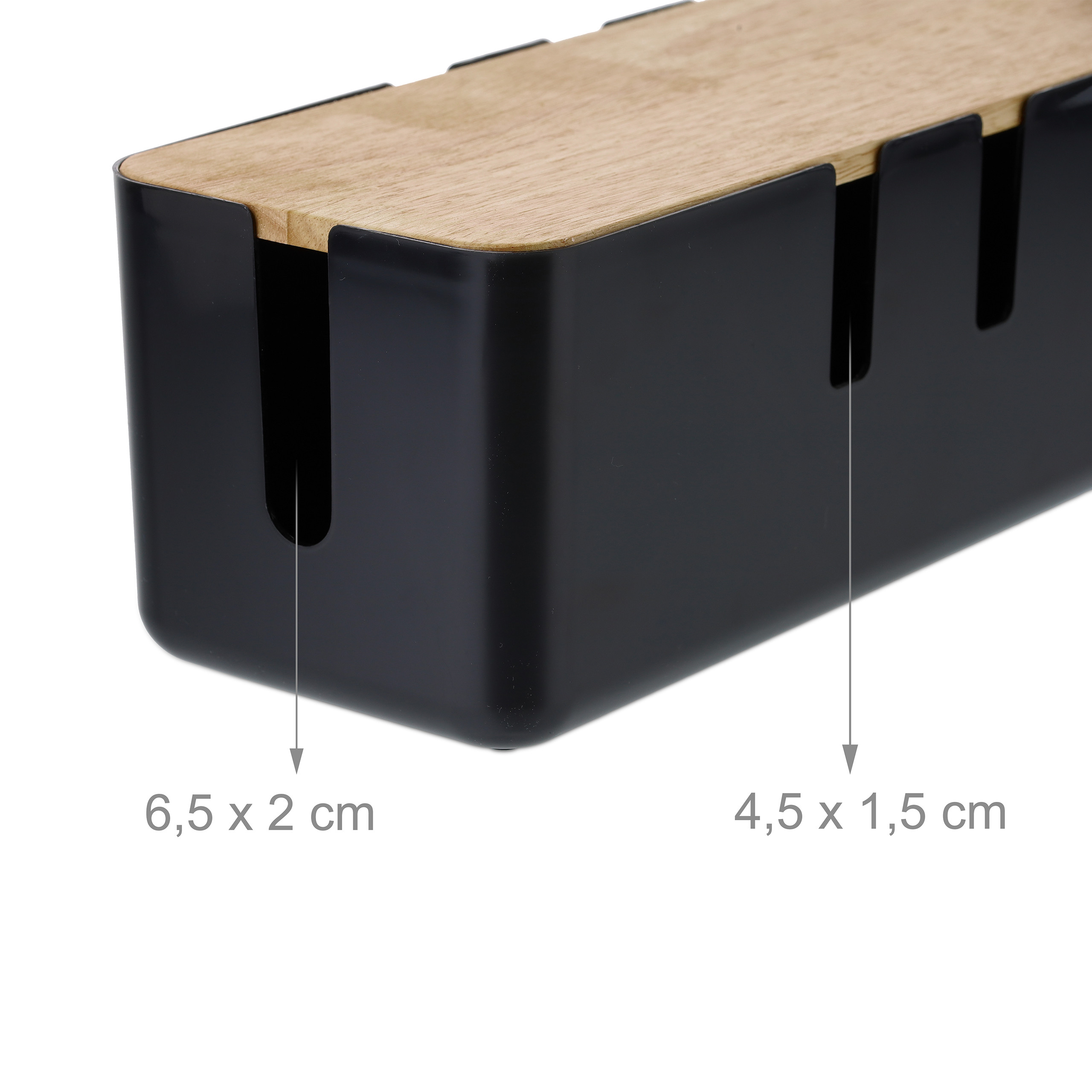 Kabelbox Kabelaufbewahrungsbox Steckdosenbox Kabelsammler modern Holzdeckel - Bild 18 von 24