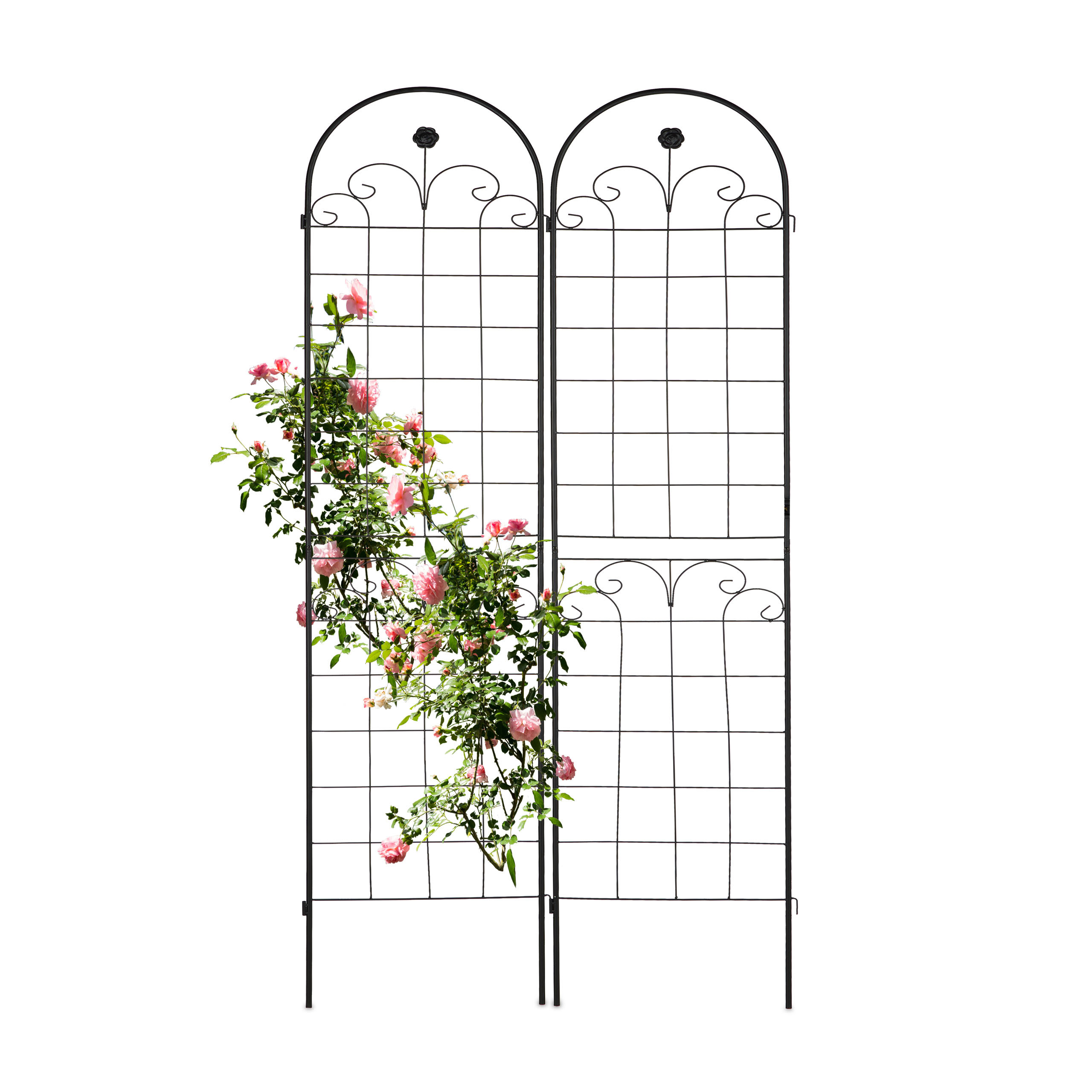 Grigliati per rampicanti in metallo 180 cm 2 pz. Supporti per rampicanti