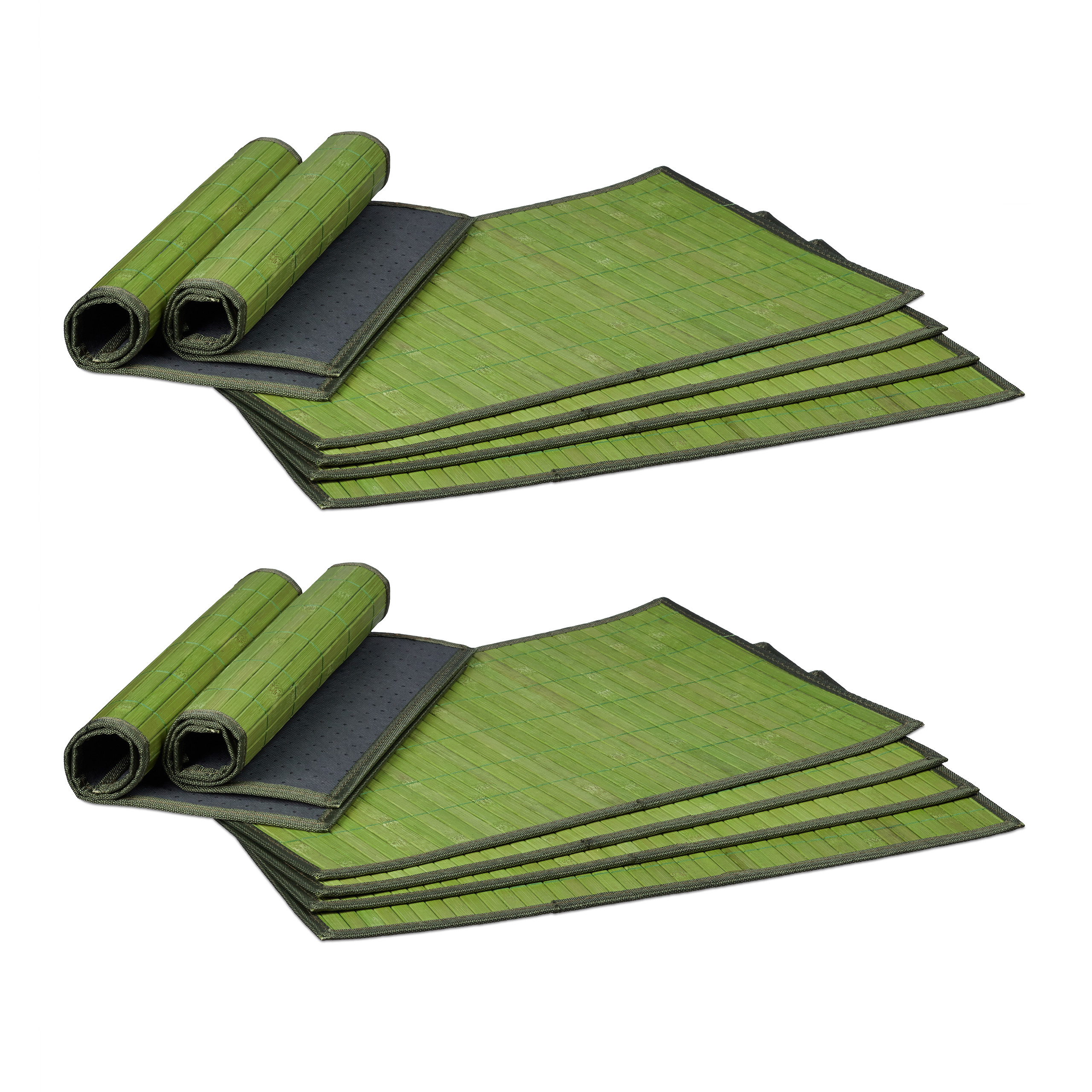 Matches21 Set Di 4 Tovagliette Americane In Legno Effetto Grigio, Plastica Resistente, 43,5x28,5 Cm, Spessore 1,5 Mm, Lavabili - 3