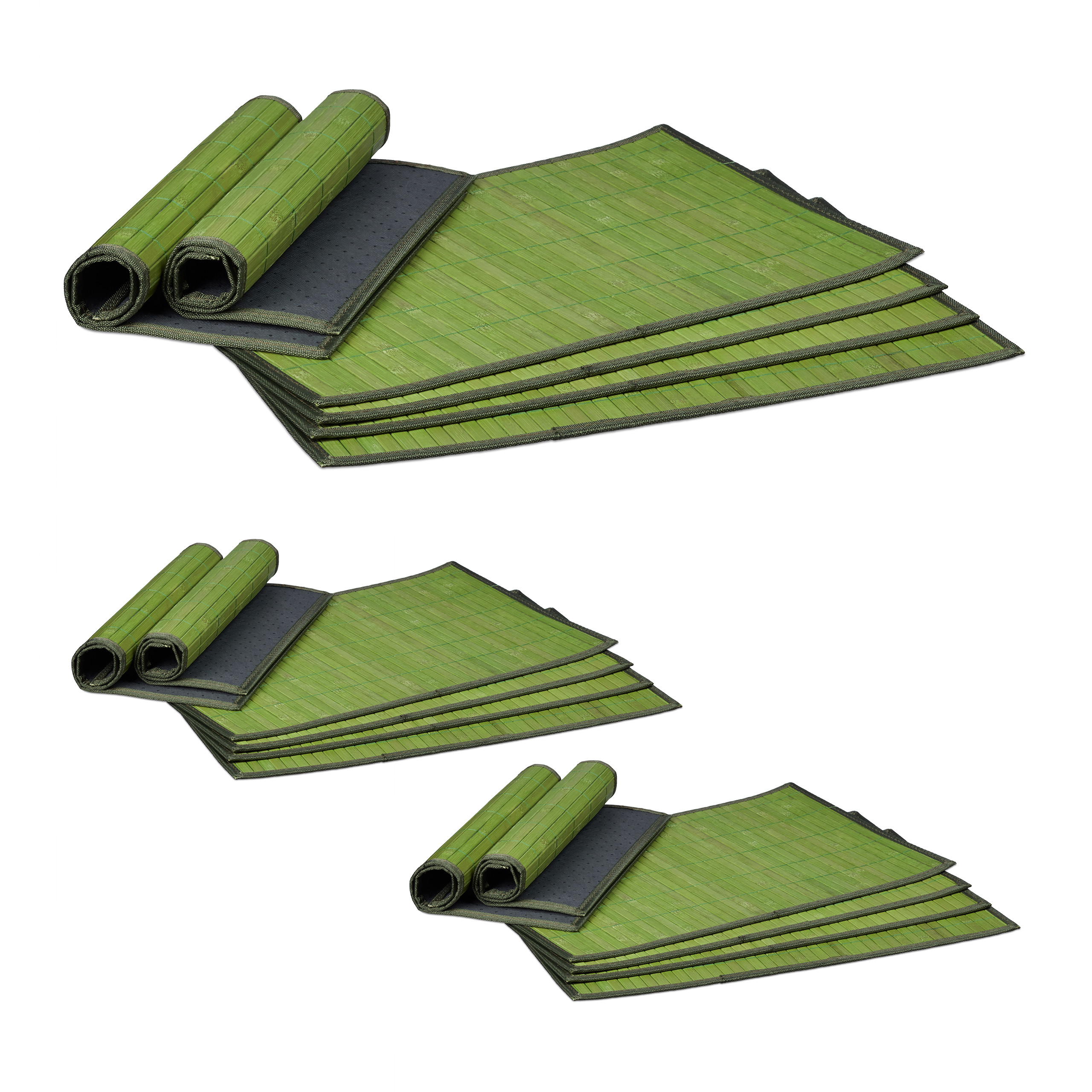 Salvamanteles manteles individuales verdes alfombrillas de mesa antideslizante