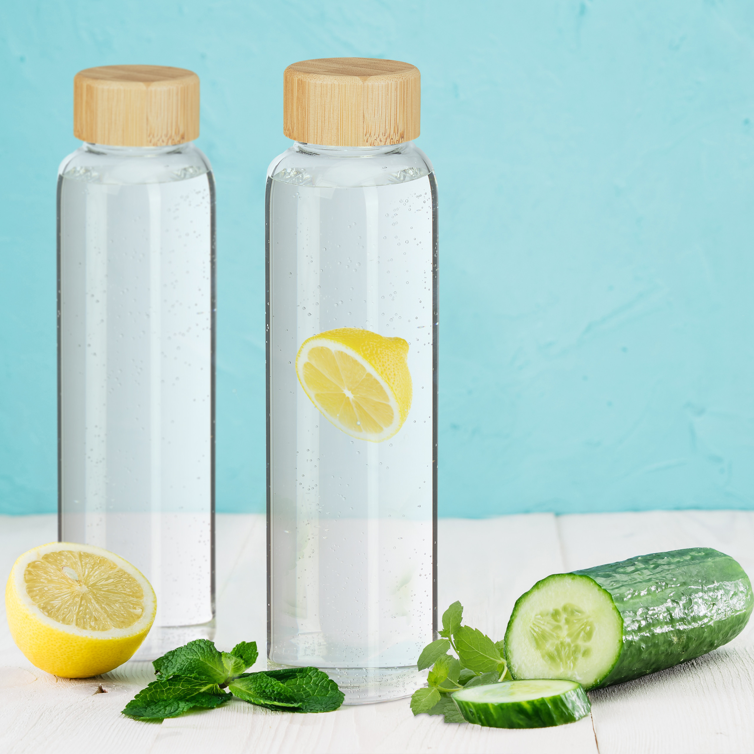 Water Bottle Bamboo Water Bottle Reusable Glass Bottle Lightweight 6 Pack  500ml 4052025422615| eBay
