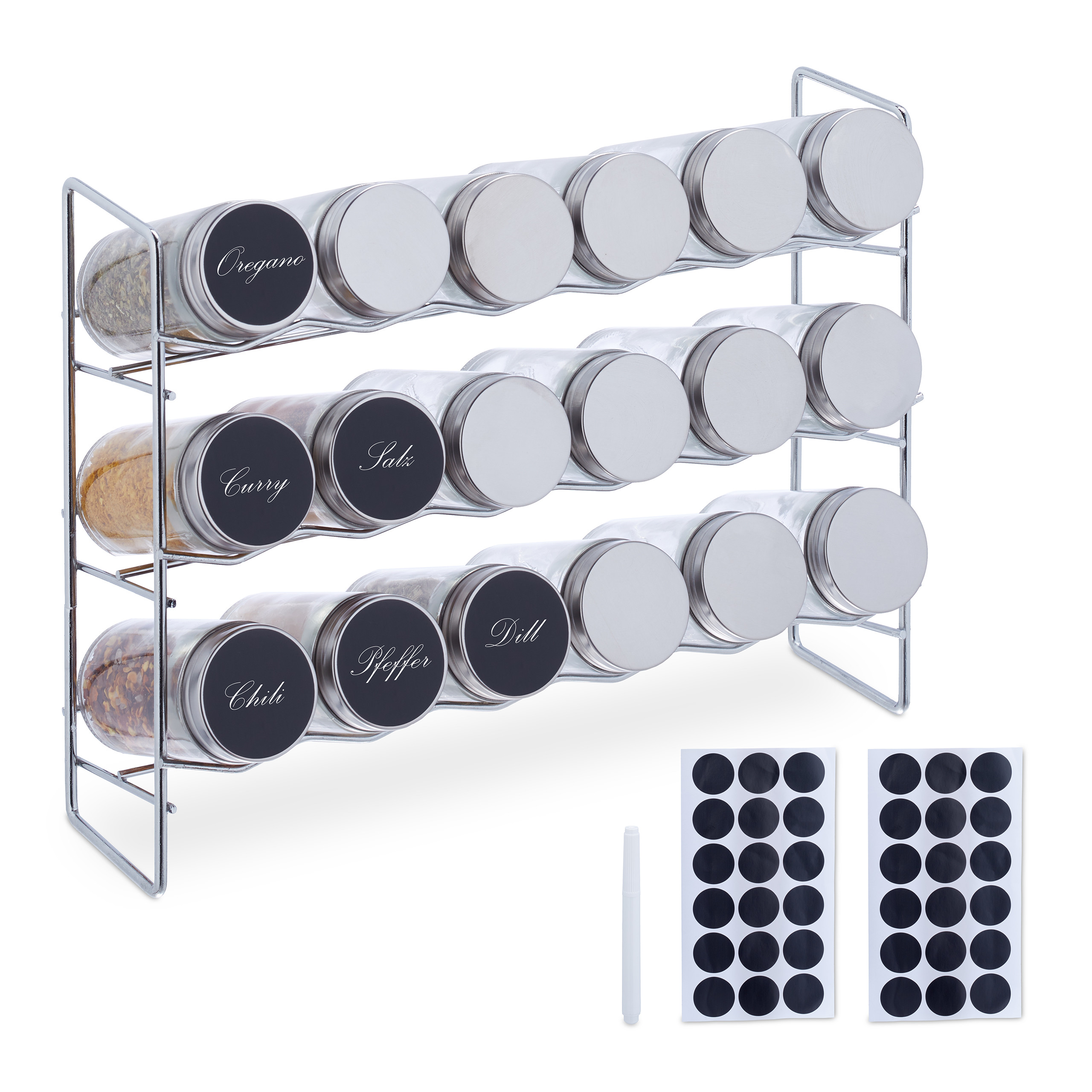 Deco Haus Étagère à épices Avec Pots à épices - Acheter Sur