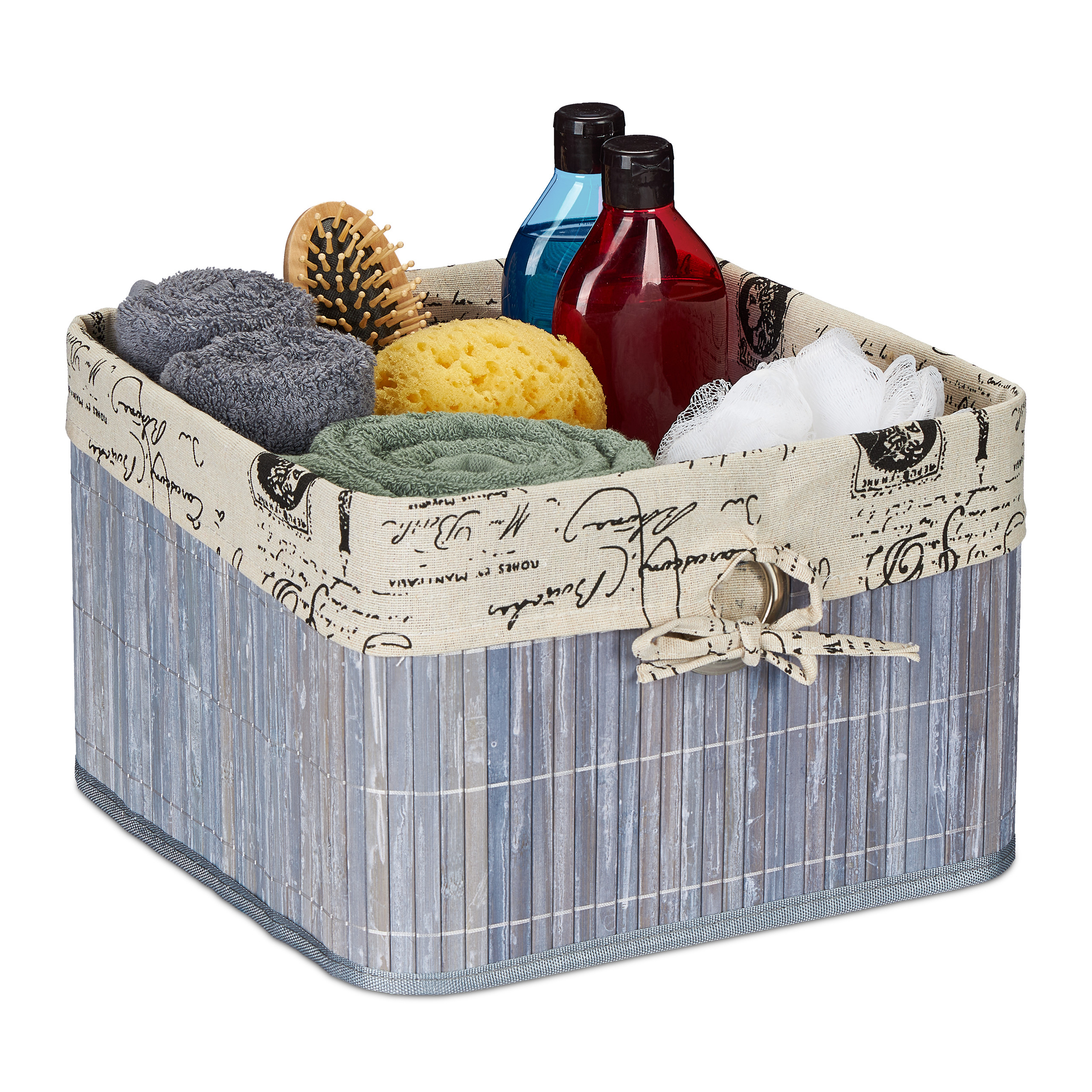Cesta de almacenamiento cesta de baño cesta de estante bambú bambú cestas cestas de baño - Imagen 1 de 9