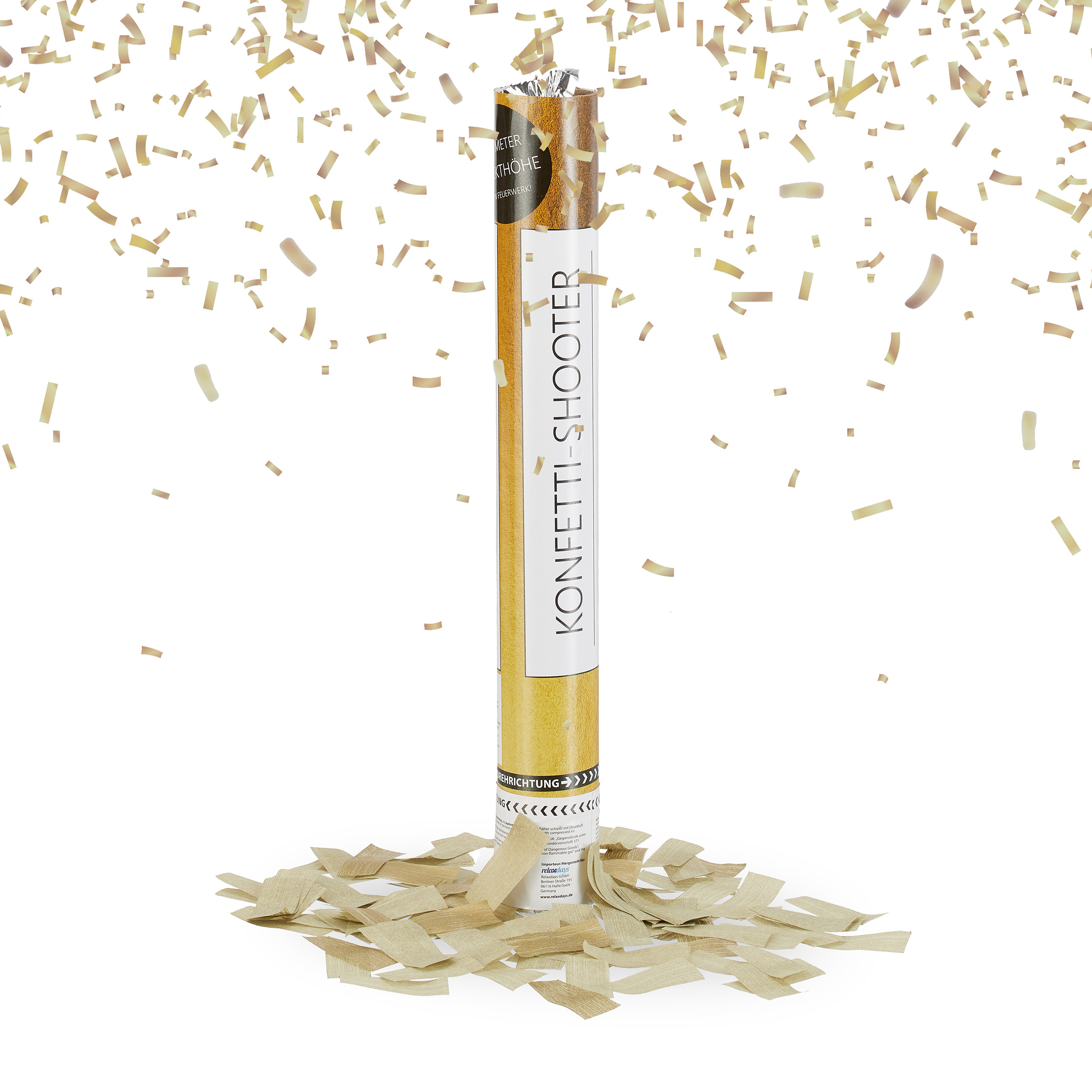 Relaxdays 20 X Party Popper 80 Cm Im XL Konfettikanonen Set, Konfetti