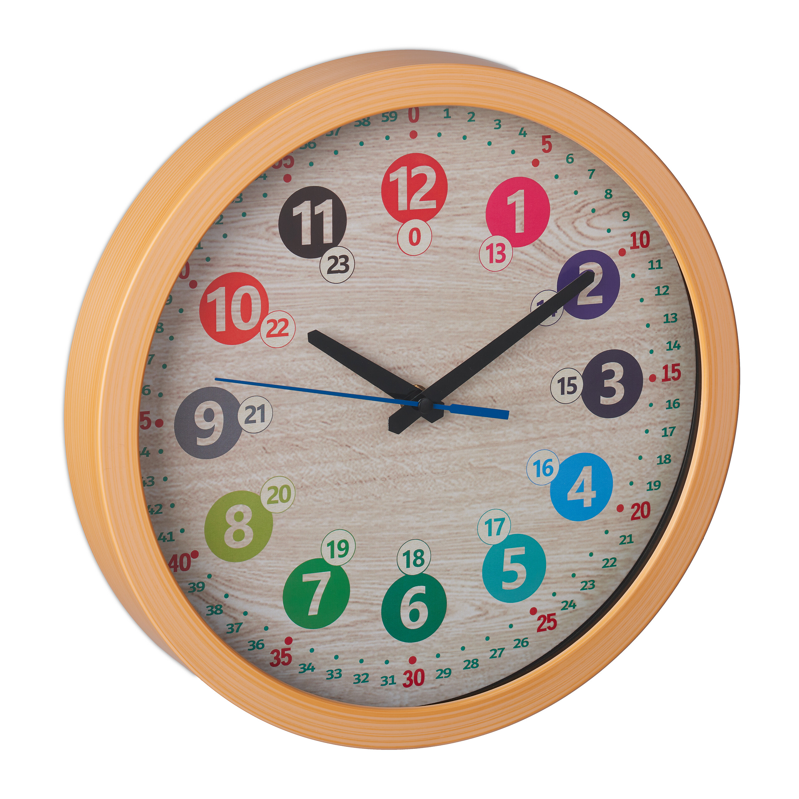 Reloj de pared niños colorido reloj infantil a pilas 30 cm reloj de pared para niños - Imagen 1 de 8