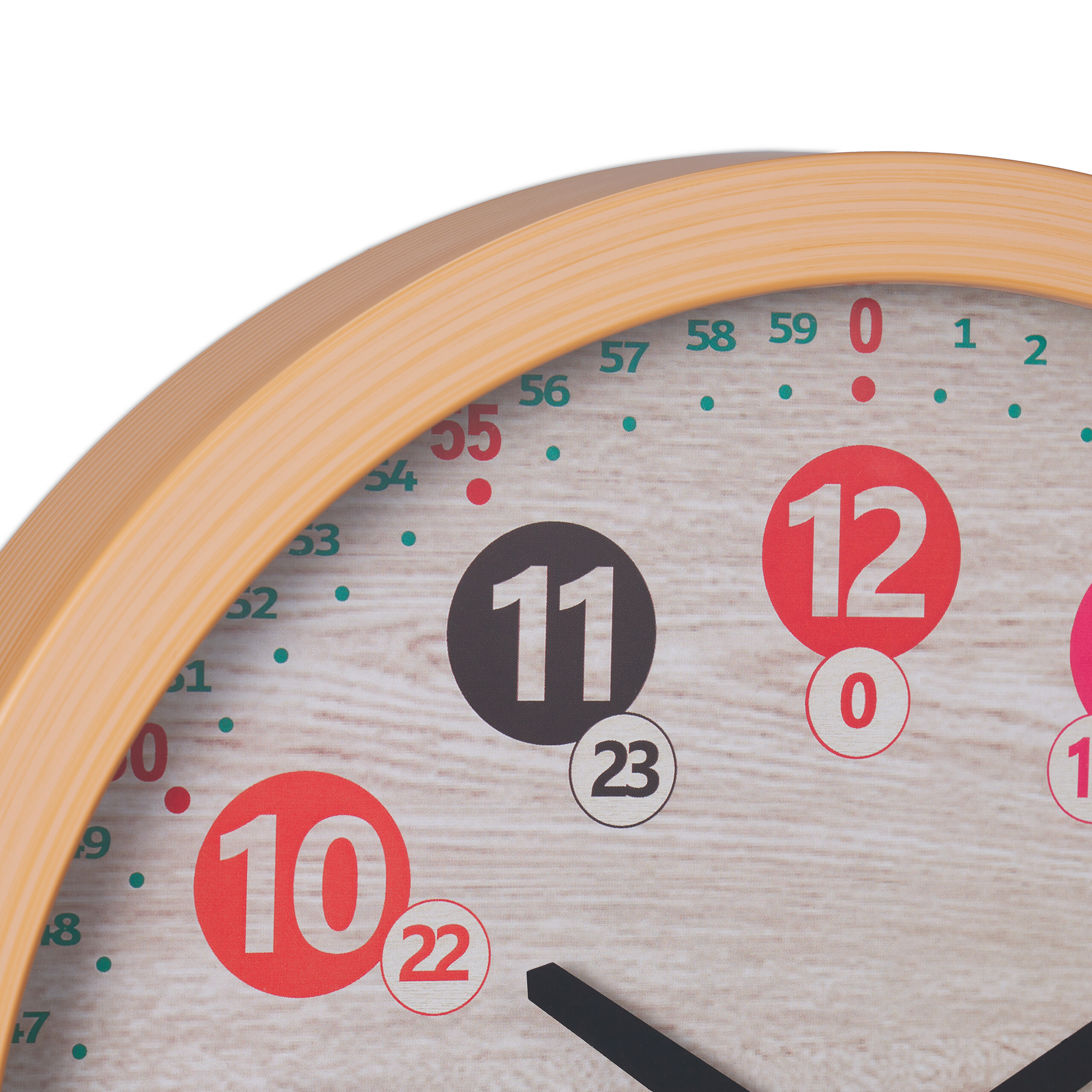 Reloj de pared niños colorido reloj infantil a pilas 30 cm reloj de pared para niños - Imagen 7 de 8