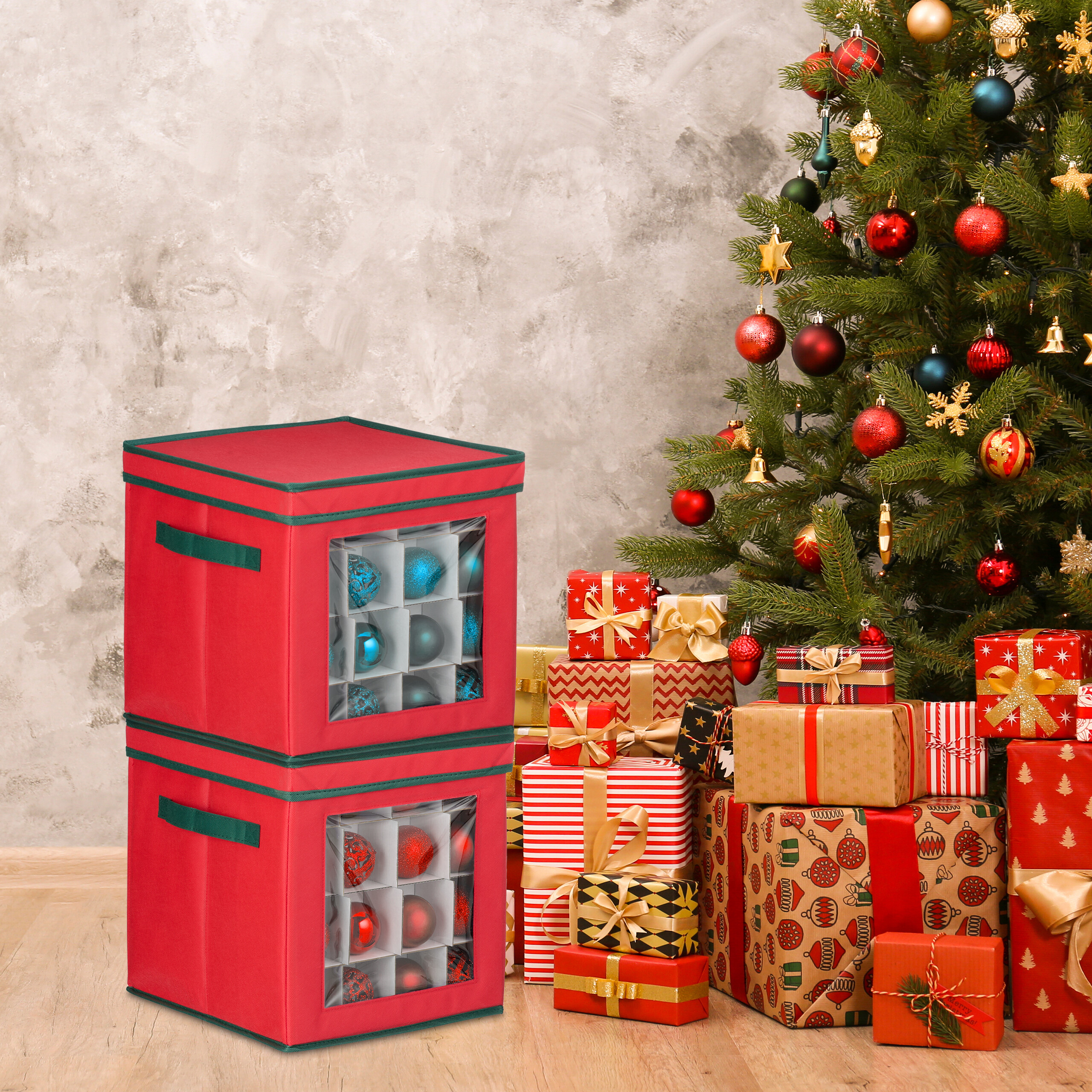 Weihnachtskugel Aufbewahrungsbox Christbaumkugel Box Kugelbox Karton 2er Set