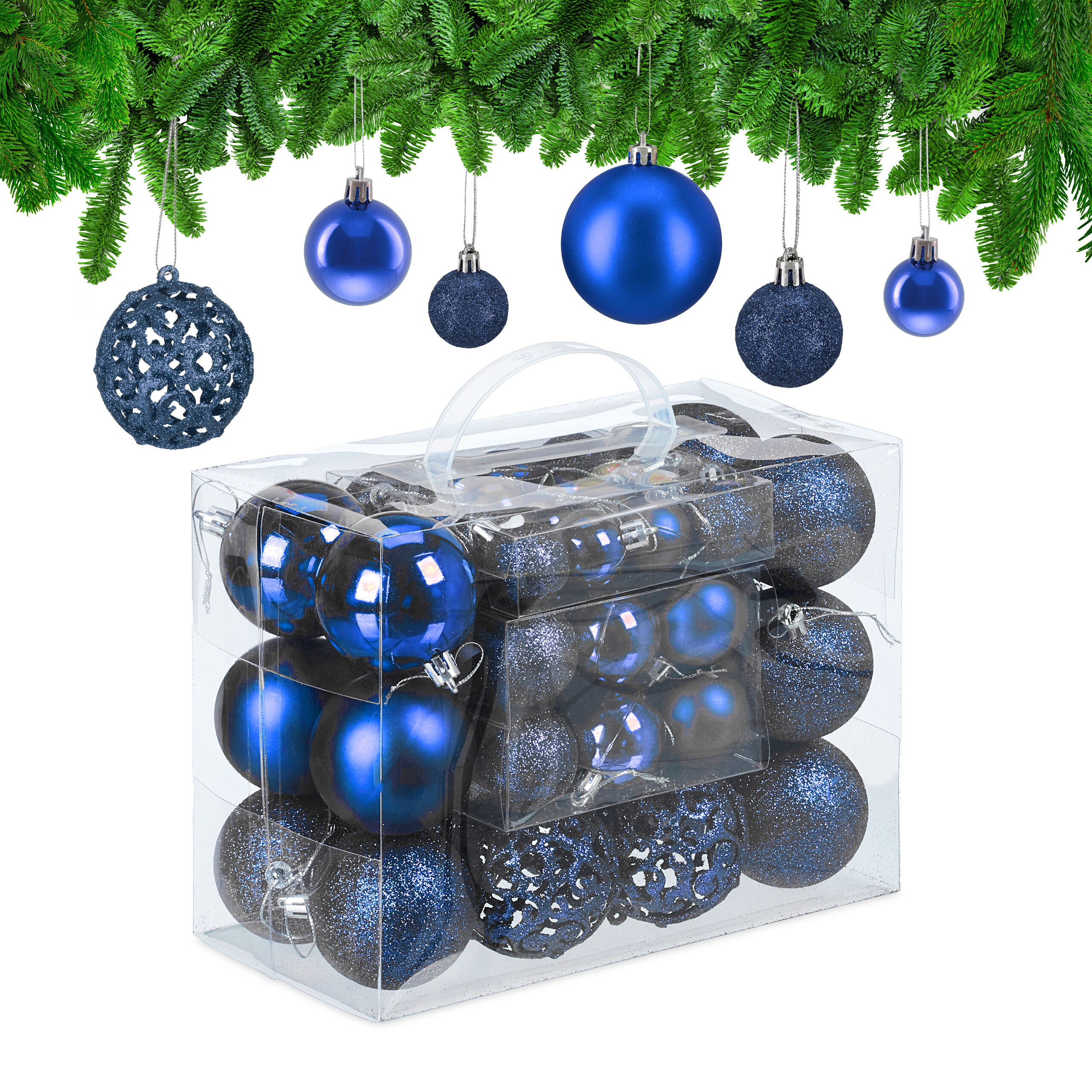 Weihnachtskugeln Weihnachtsbaumkugeln Christbaumkugelset Baumschmuckset 50 Stück