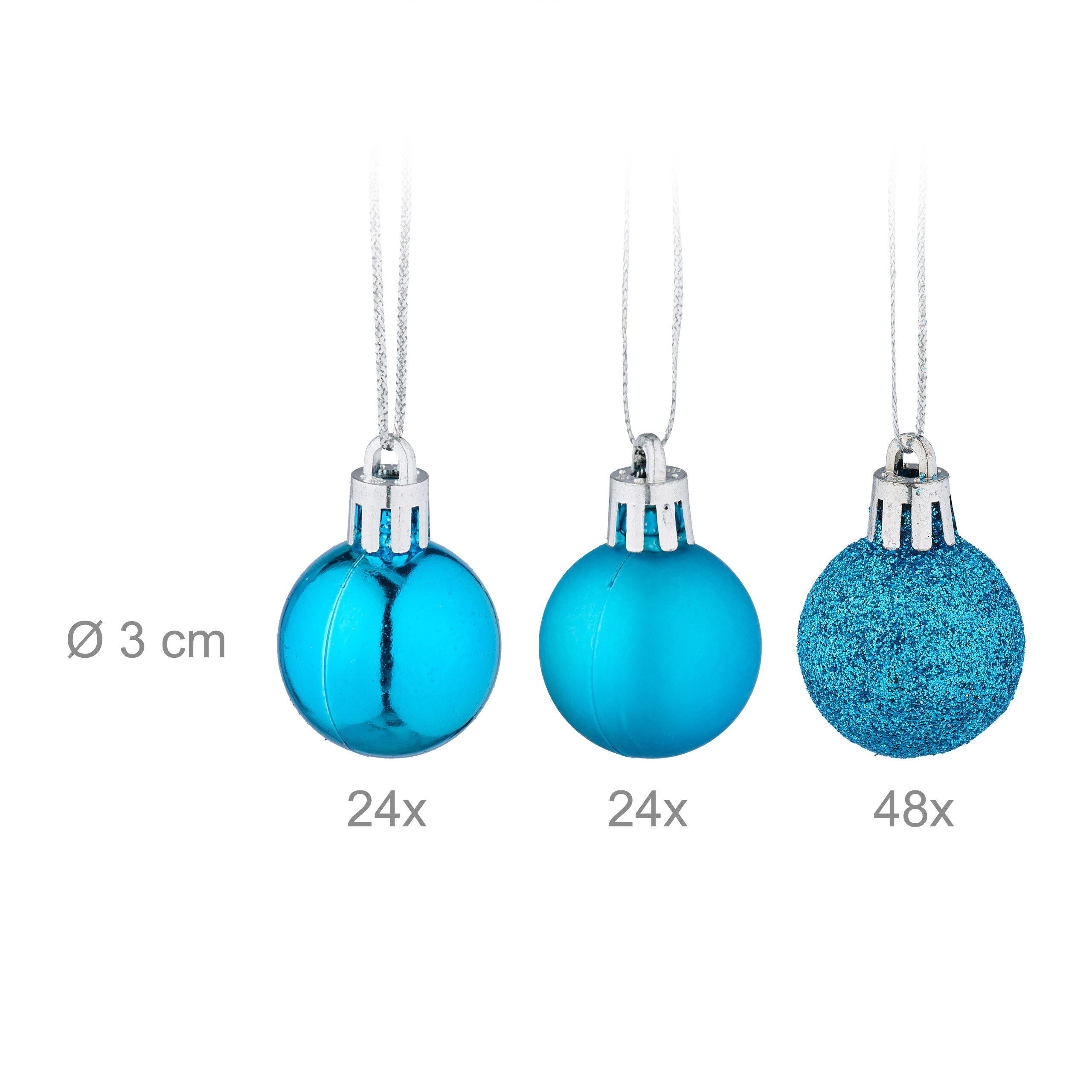 Weihnachtskugeln Christbaumschmuck Baumkugeln Weihnachtsbaumkugeln 96er Set