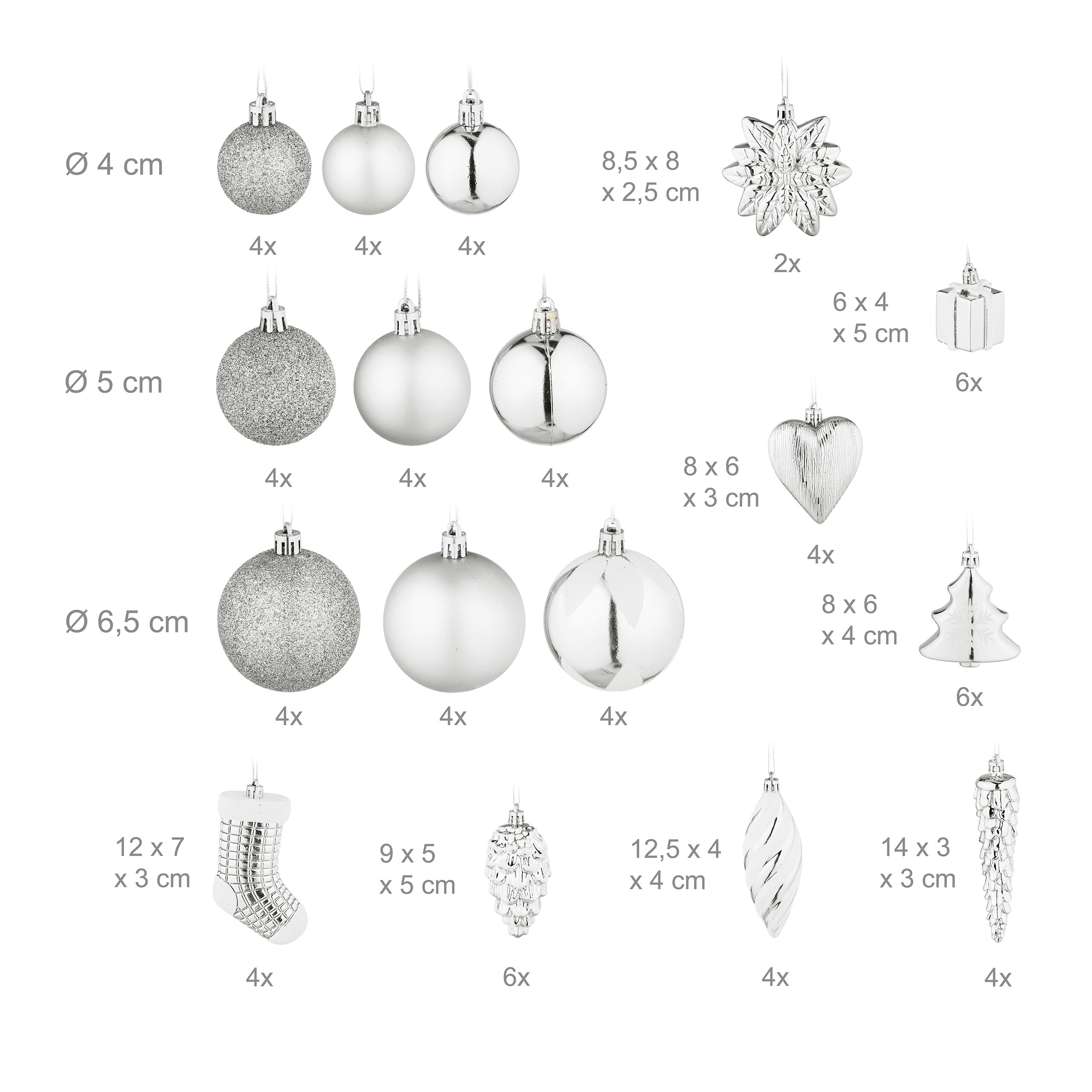 Weihnachtskugeln Christbaumkugel Tannenbaumkugel Tannenbaumschmuck 72er Set