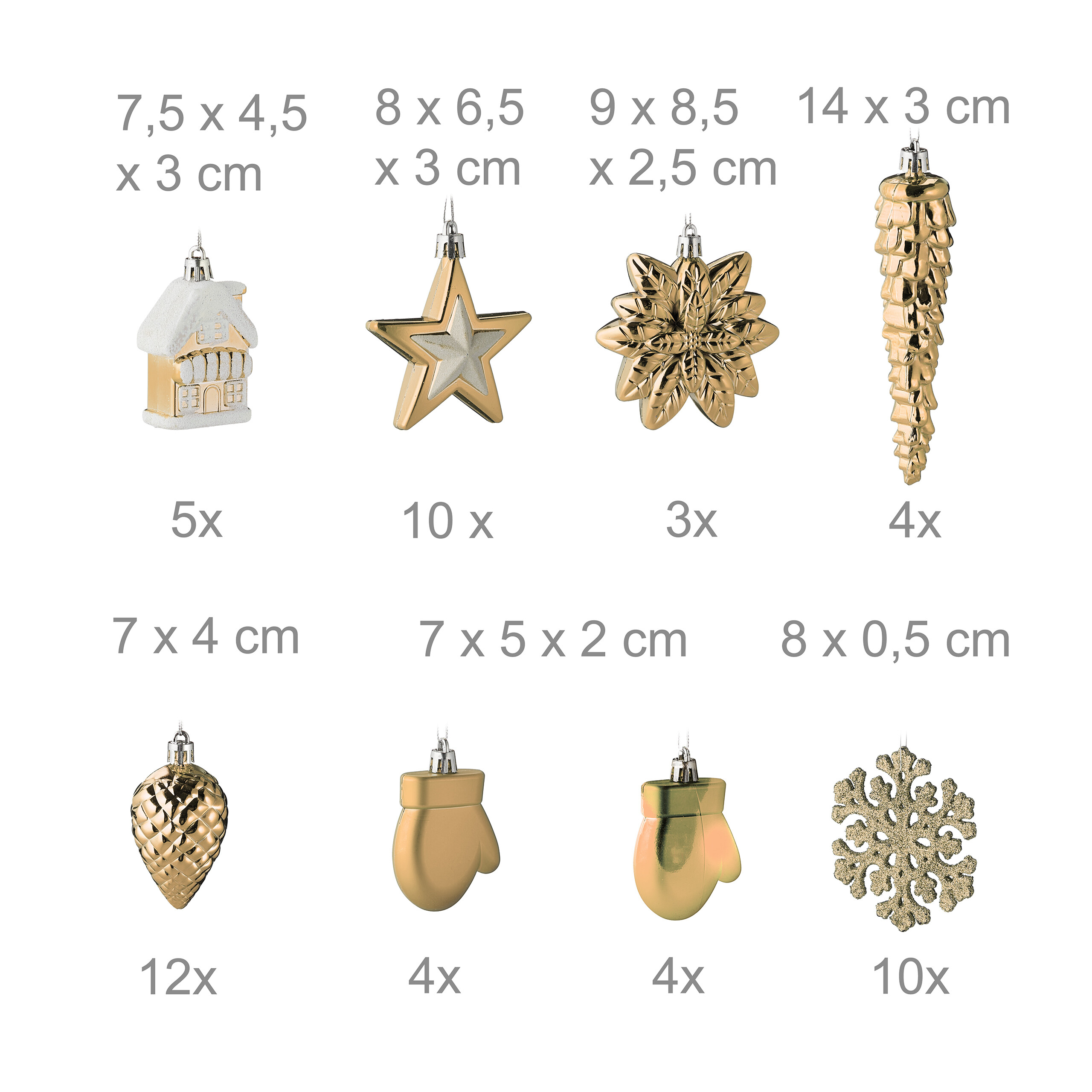 Weihnachtskugeln Tannenbaumkugeln Weihnachtsbaumschmuck 100er Set Baumkugeln
