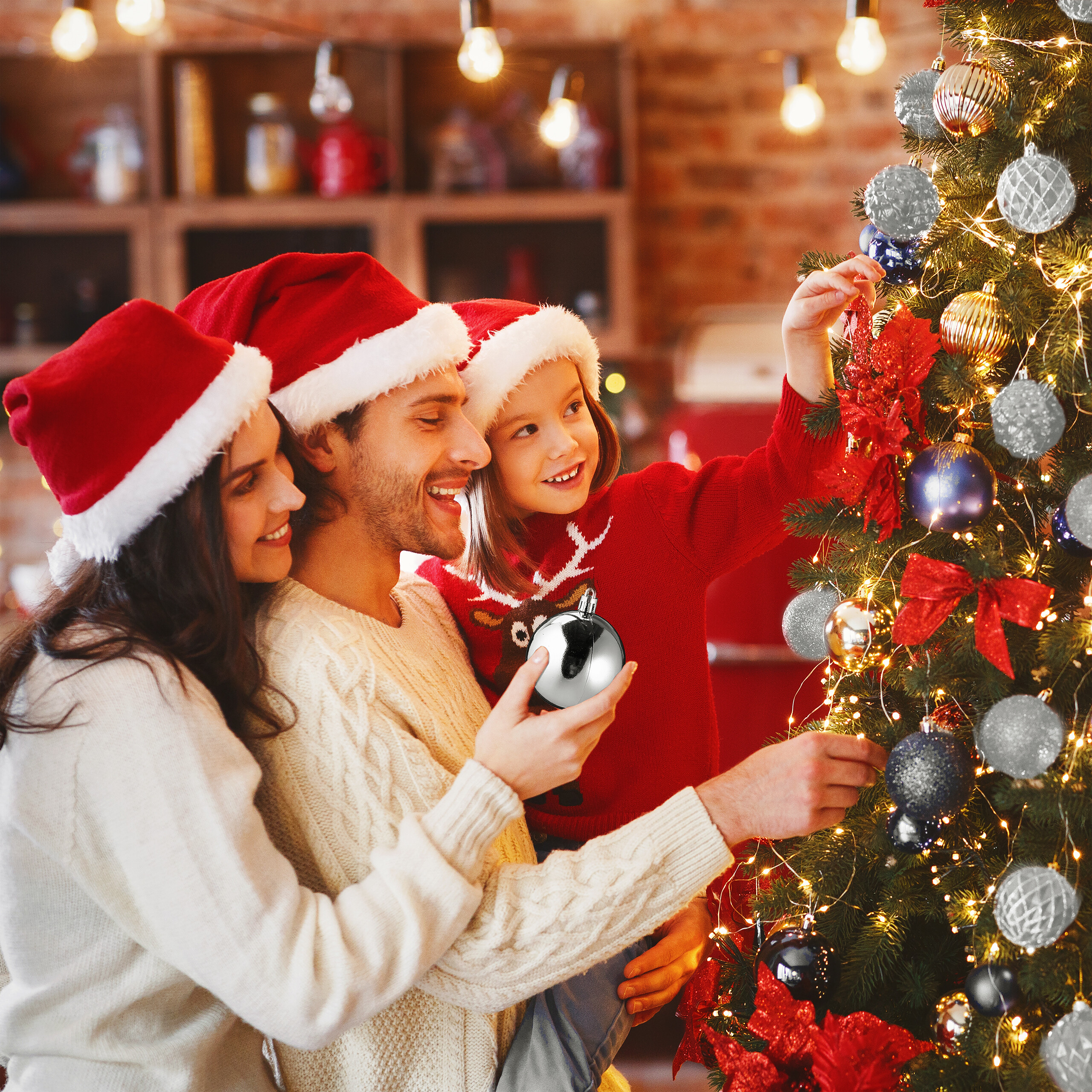 Weihnachtskugeln Tannenbaumkugeln Weihnachtsbaumschmuck 100er Set Baumkugeln