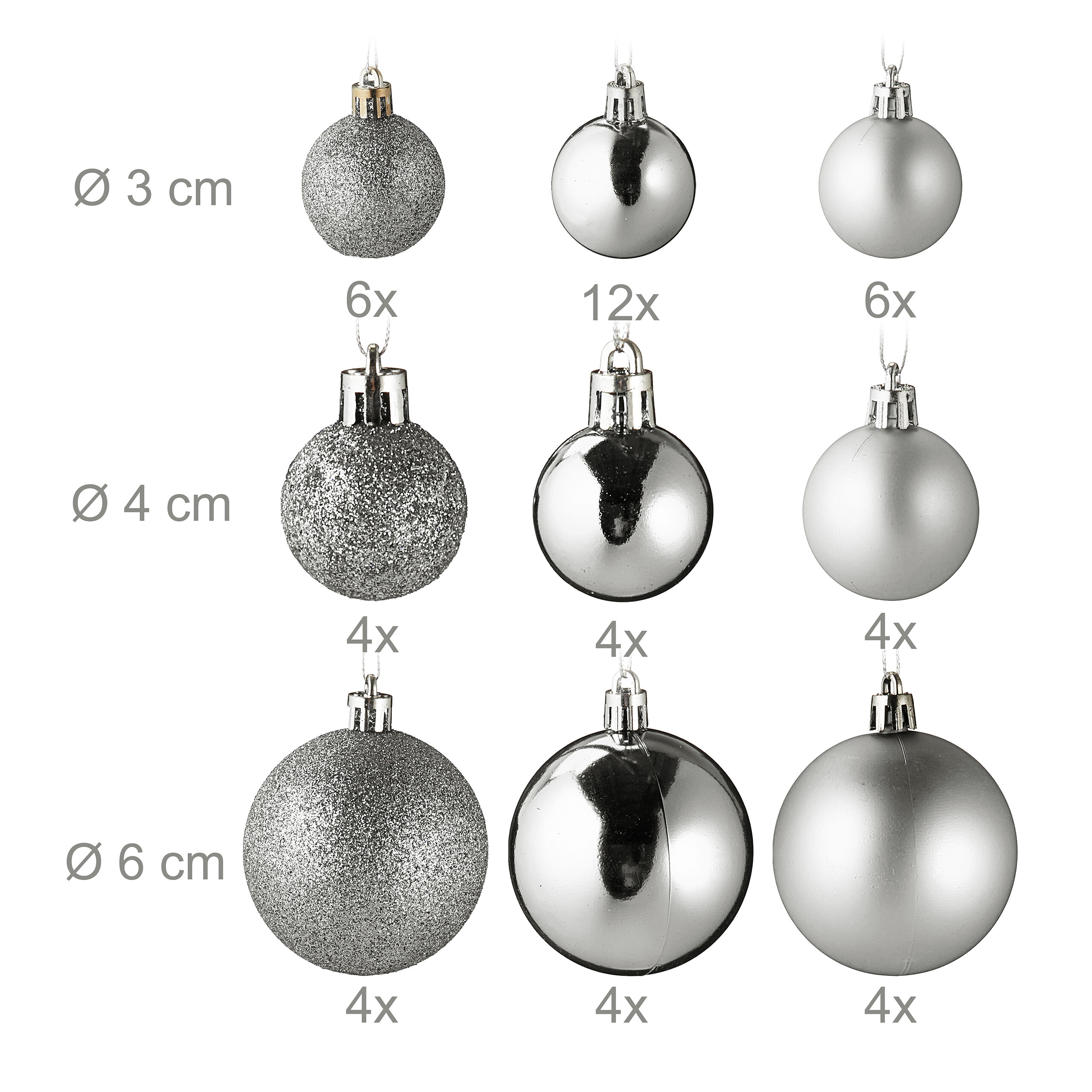 Weihnachtskugeln Tannenbaumkugeln Weihnachtsbaumschmuck 100er Set Baumkugeln