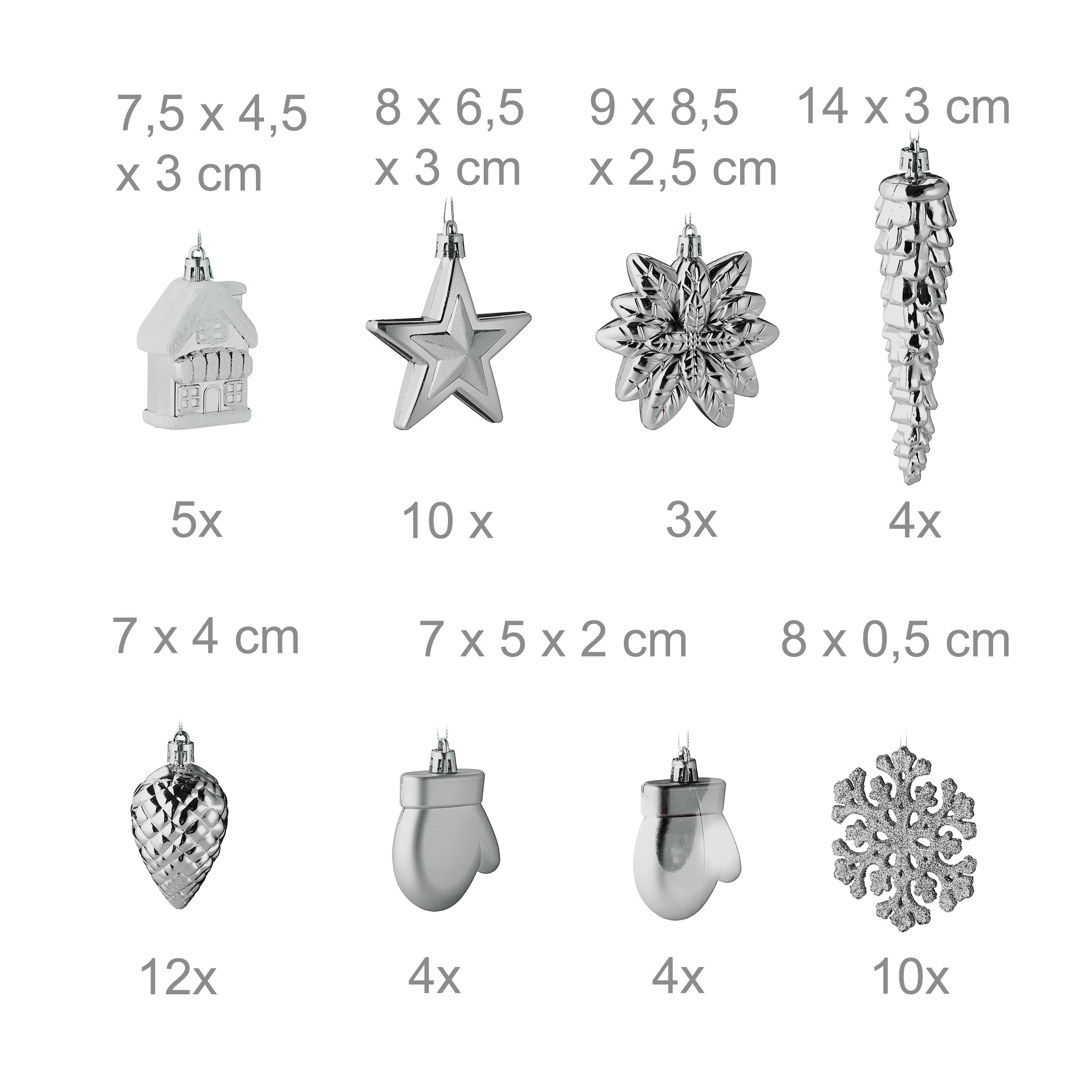 Weihnachtskugeln Tannenbaumkugeln Weihnachtsbaumschmuck 100er Set Baumkugeln