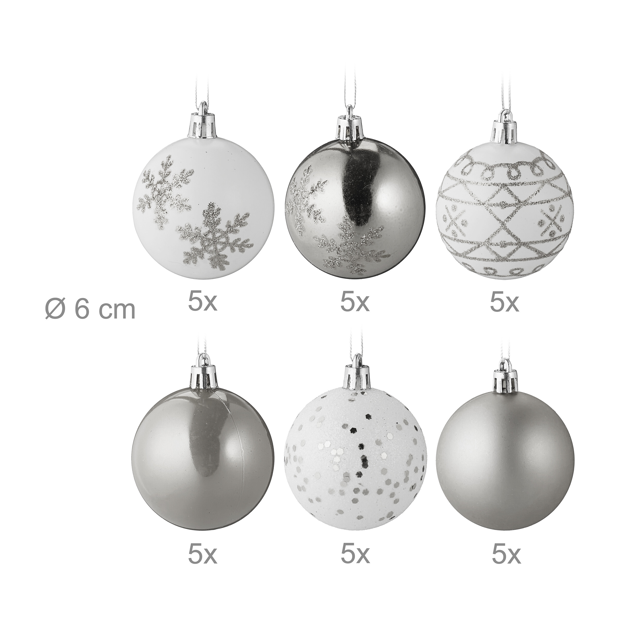 Weihnachtskugeln Tannenkugeln Weihnachtsbaumkugeln Christbaumschmuck 30er Set