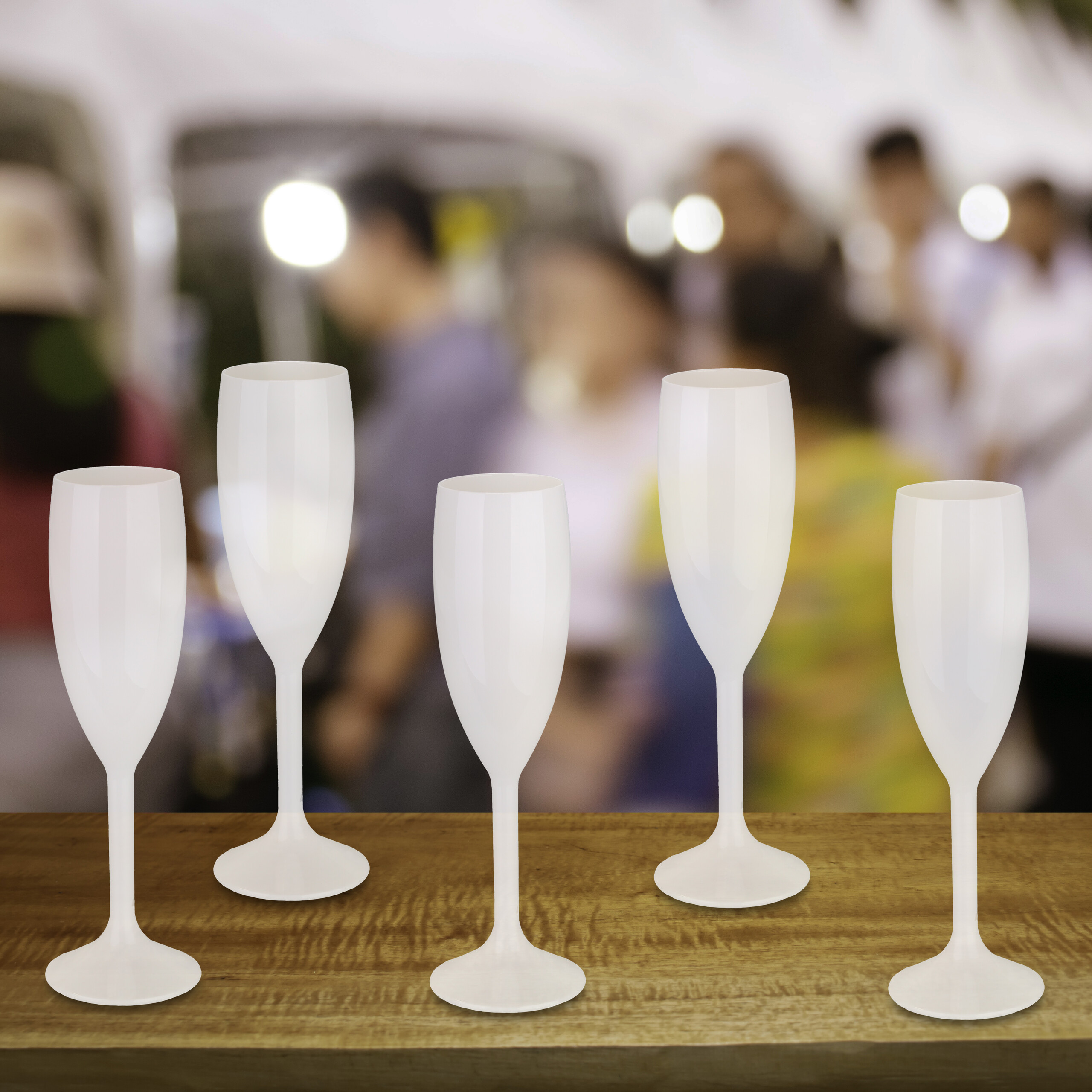 Sektgläser Kunststoff Champagner Gläser Set Sektkelche 6 Stück Prosecco Gläser