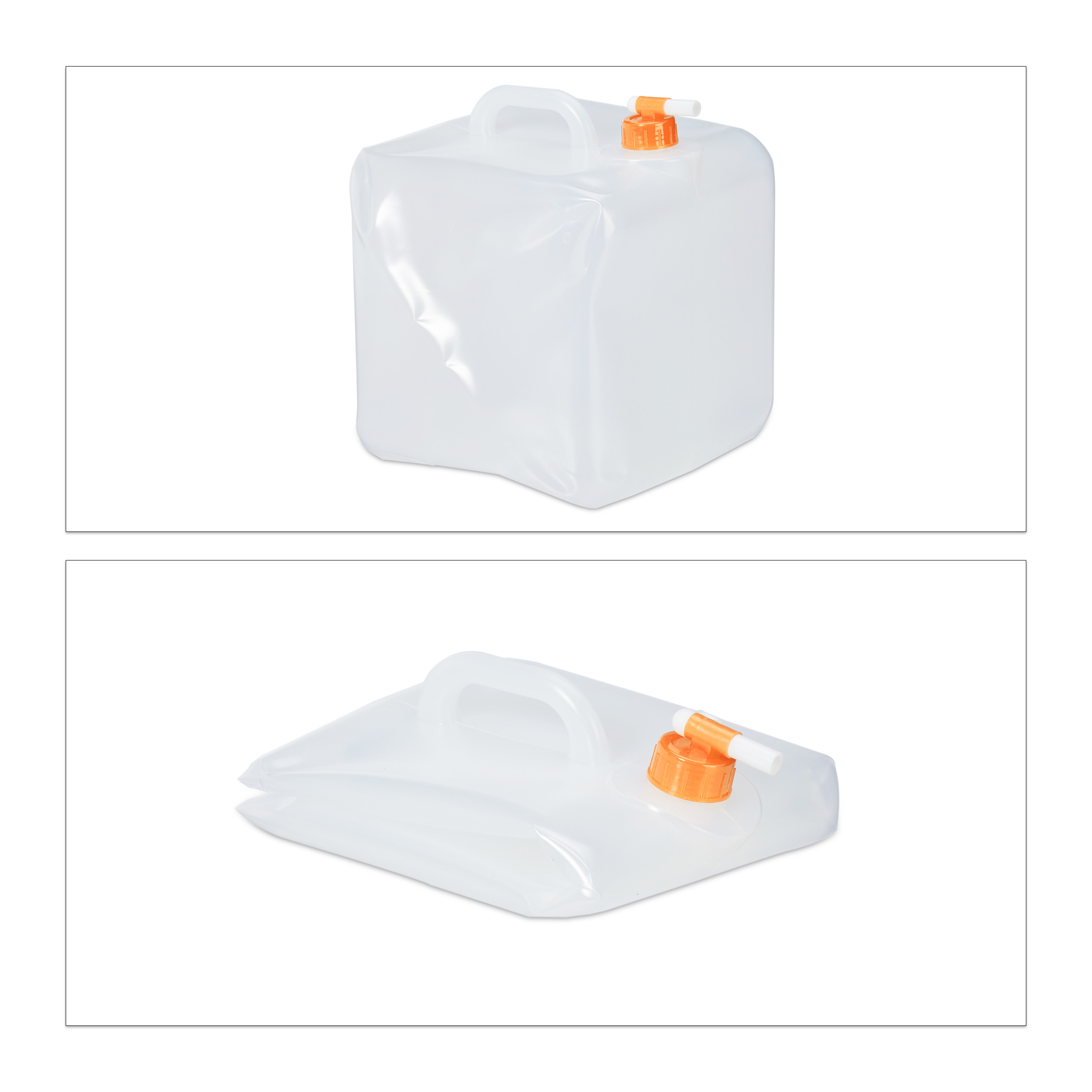 Faltbarer Wasserkanister Wassertank 4er Set Kanister mit Zapfhahn Faltkanister