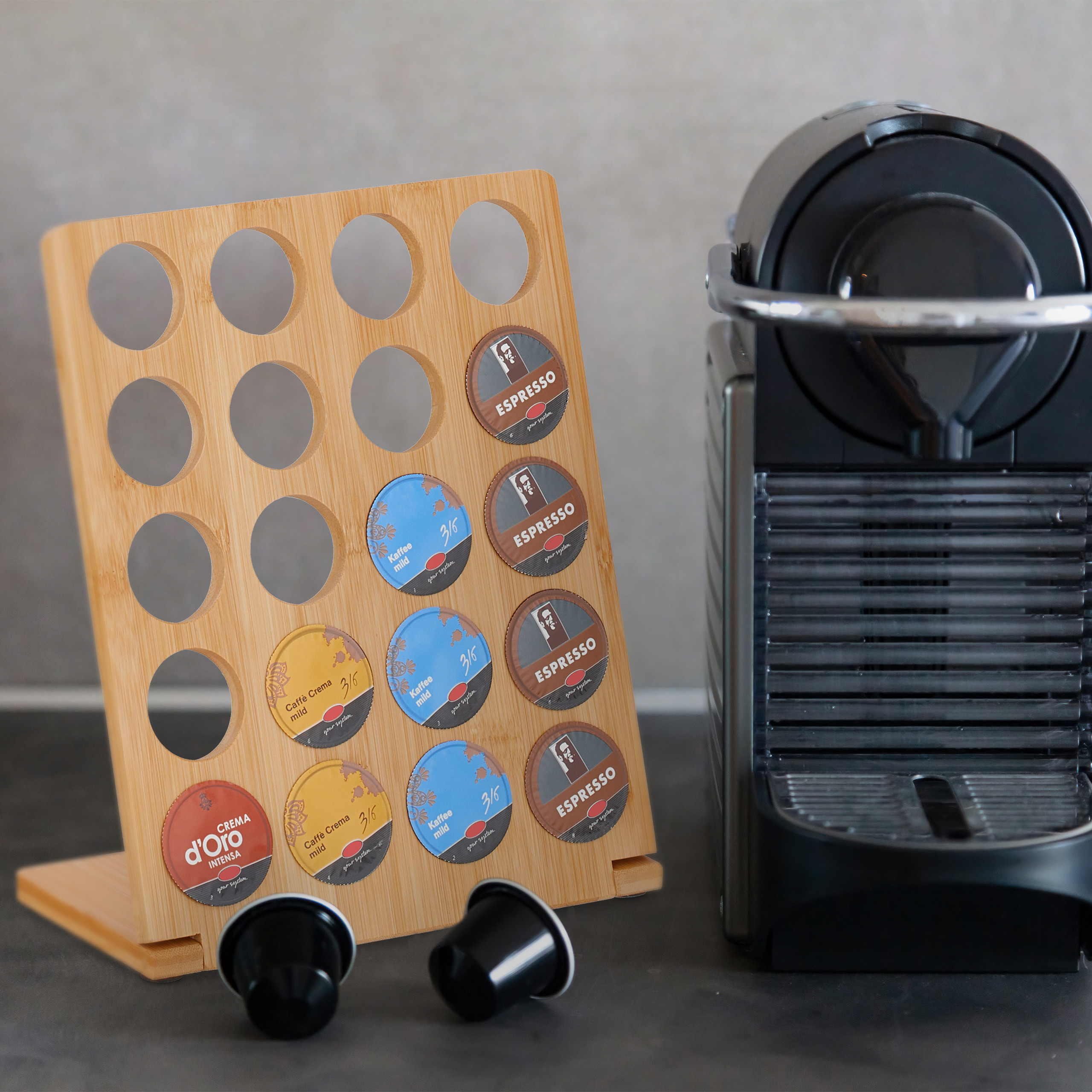 Relaxdays Porta Cialde Dolce Gusto, Contenitore Per 36 Capsule Macchinetta Metallo Hlp 32 5 X 26 5 X 9 5 Cm Nero 88762440