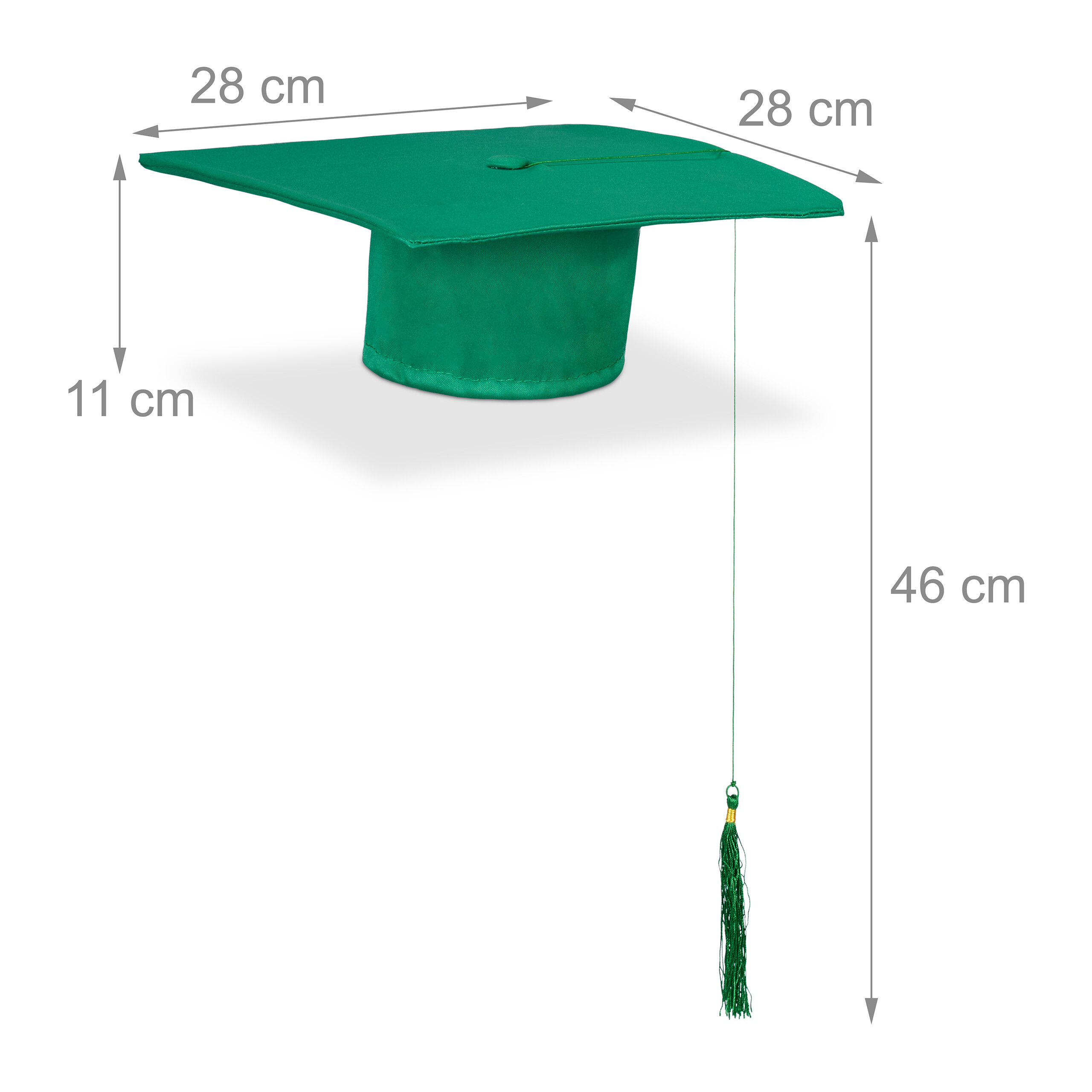 Cappello Di Laurea Unisex - Bachelor, Master E Dottorato, Regolabile 48-58cm - Foto 7