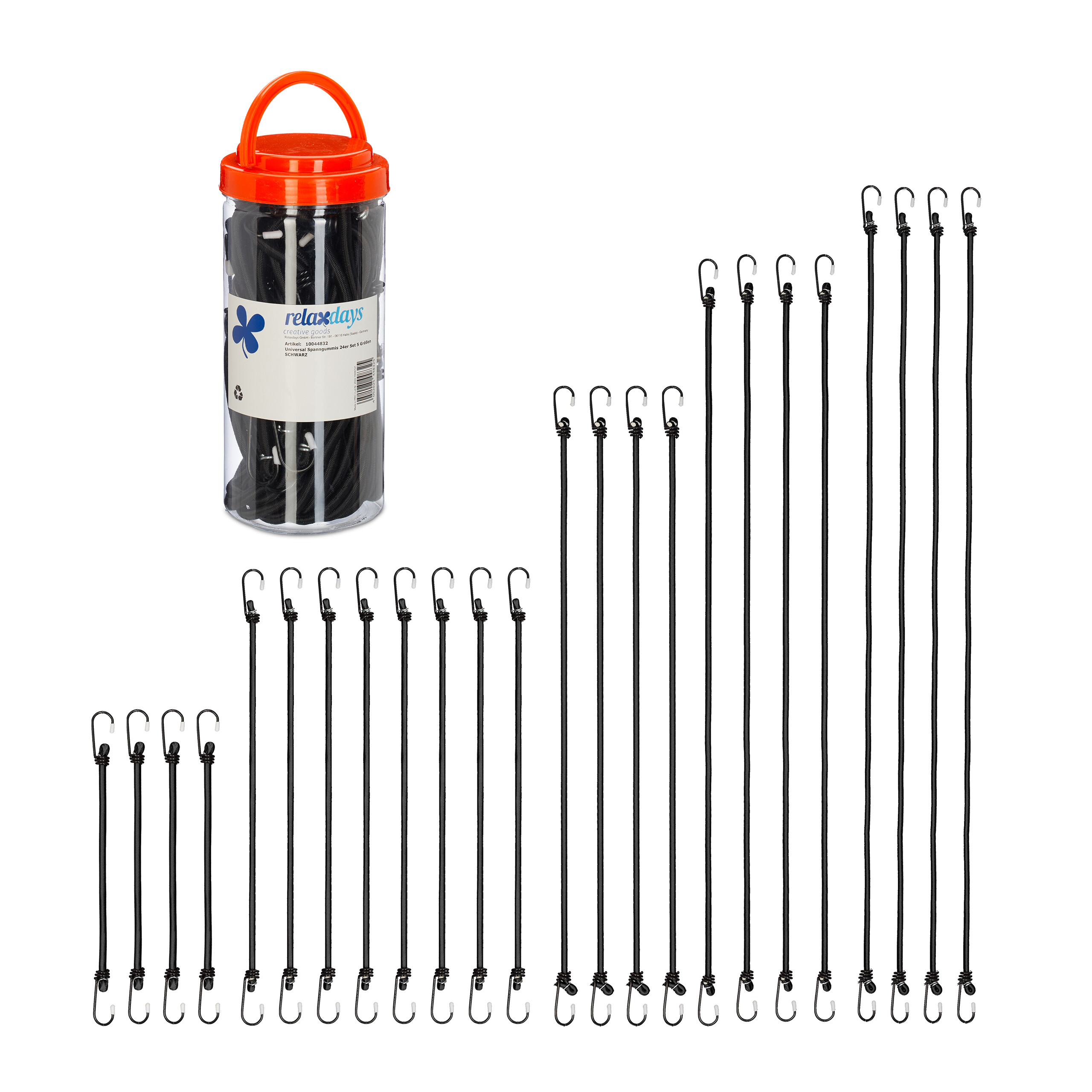 Gummispanner Mit Haken Relaxdays Spanngurte 24er Set – Starke