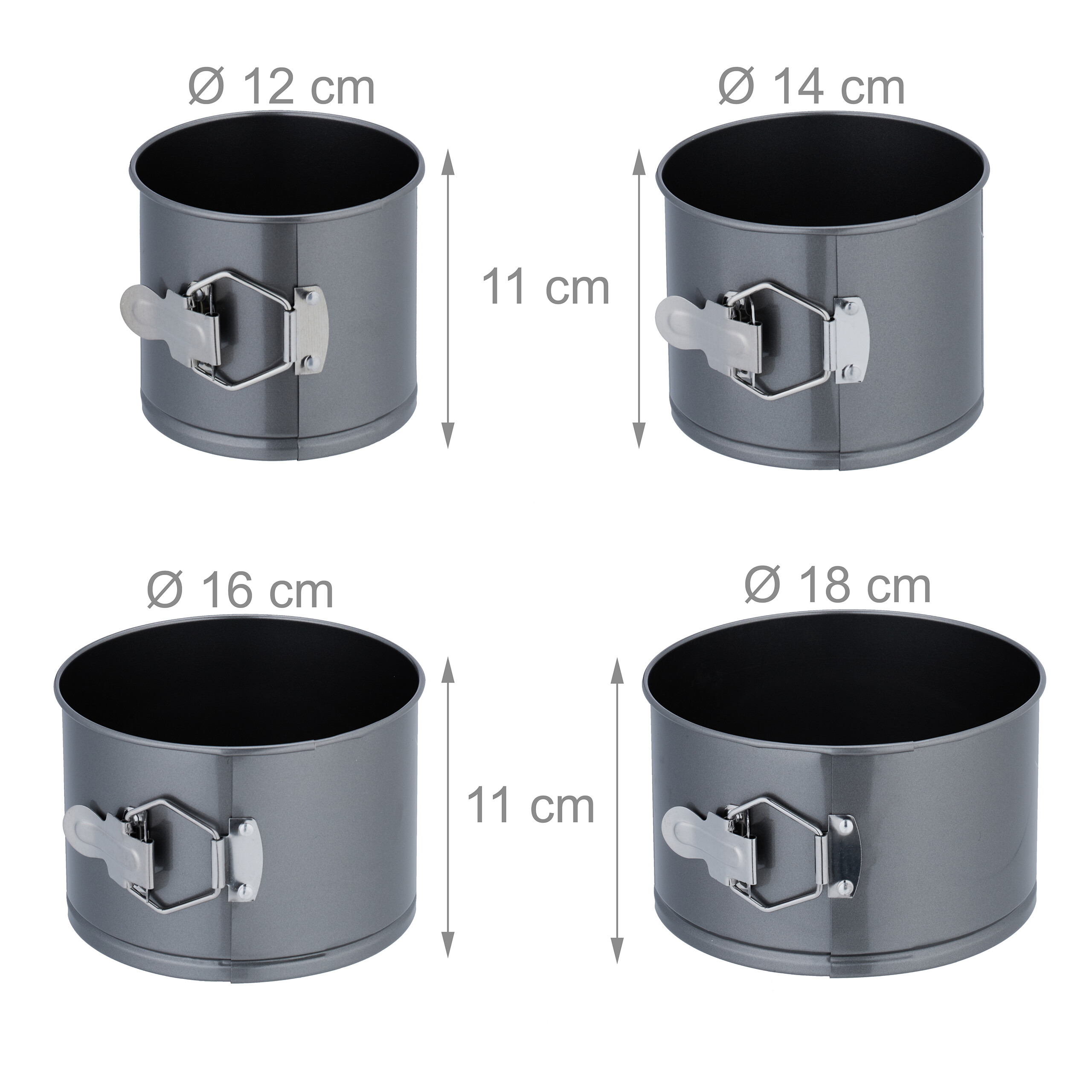 Set Di 4 Mini Teglie Per Torte – 12,7 Cm, Antiaderenti, In Acciaio Al Carbonio, Piccole, Riscaldo Uniforme, Per Crostate E Dessert - 2