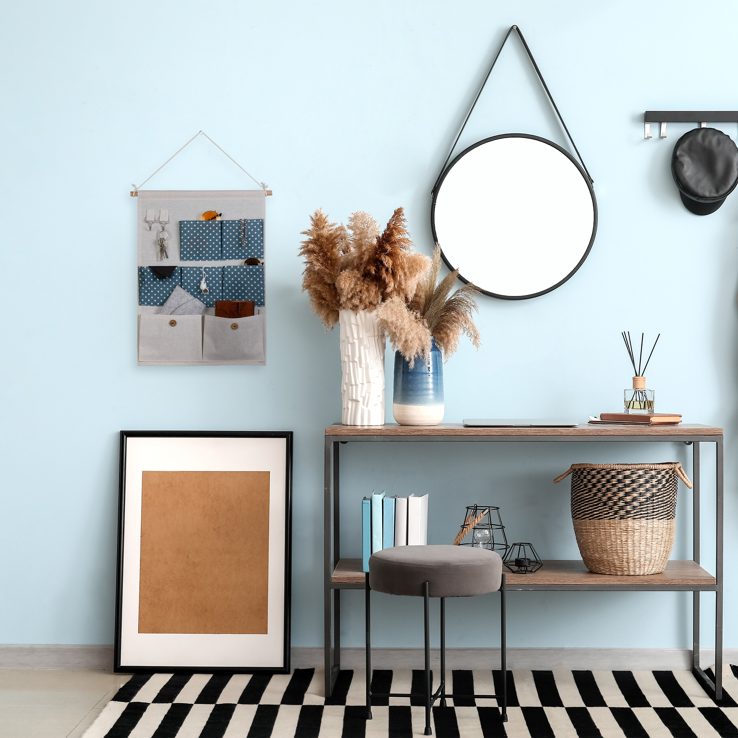 Hängeorganizer Wand Organizer hängend Hängeaufbewahrung Wandaufbewahrung Stoff