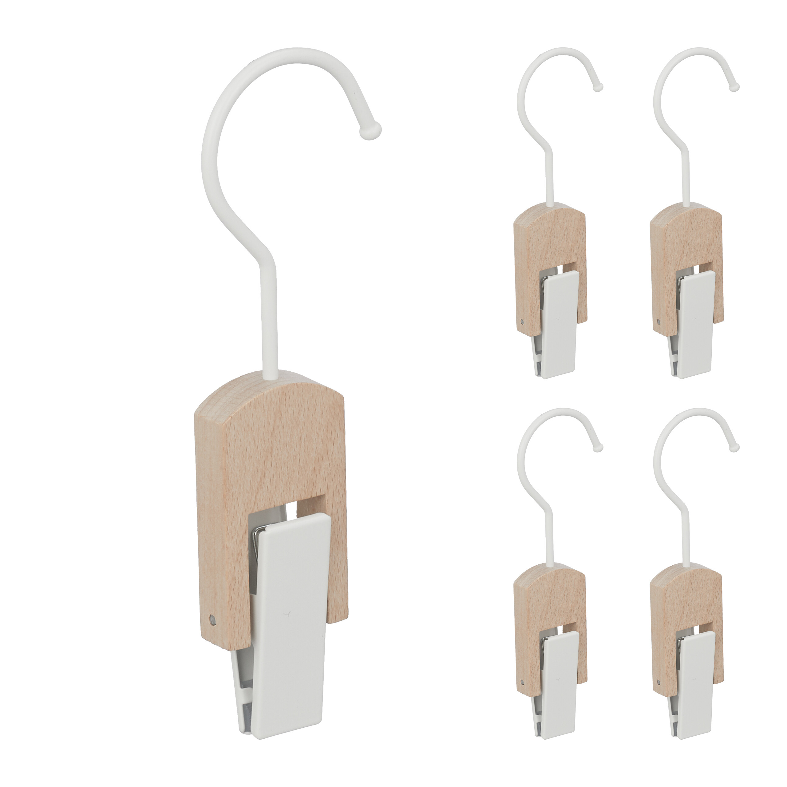 20 x Stiefelhaken Klemmhaken Sockenklammer weiß Stiefelhalter Set Klammerbügel