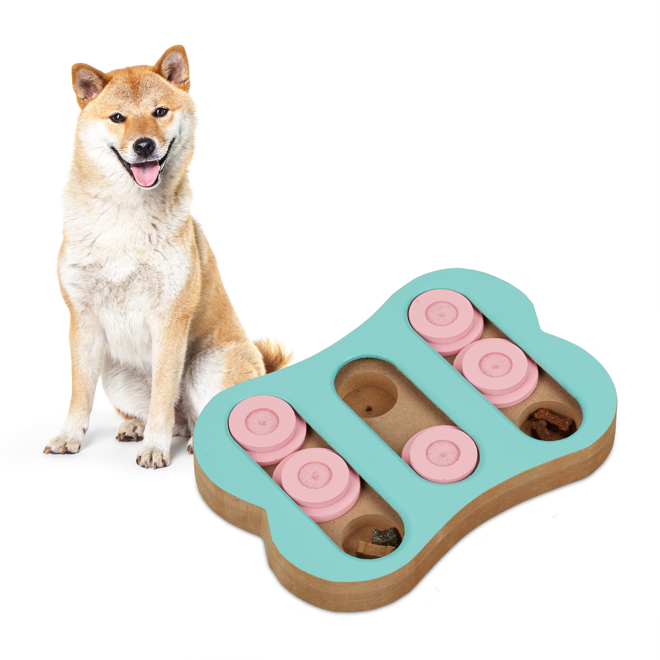 Hunde-Puzzle-Kauspielzeug Aus Naturkautschuk – Leckerli-Spender, Robust Für Große Hunde