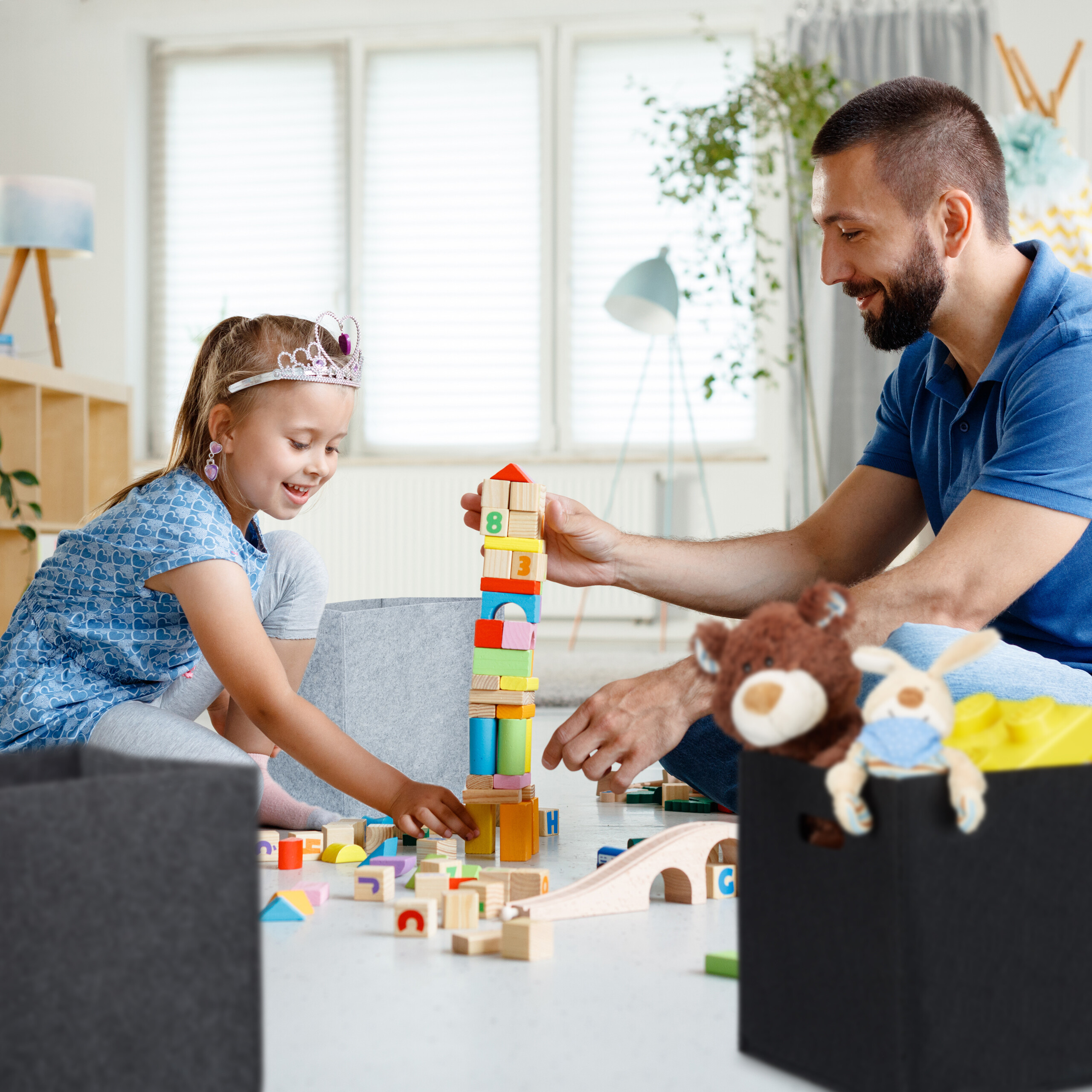 Cesto Intrecciato In Seagrass - Cubo 30x30x30 Cm Per Organizzazione Casa - Foto 4