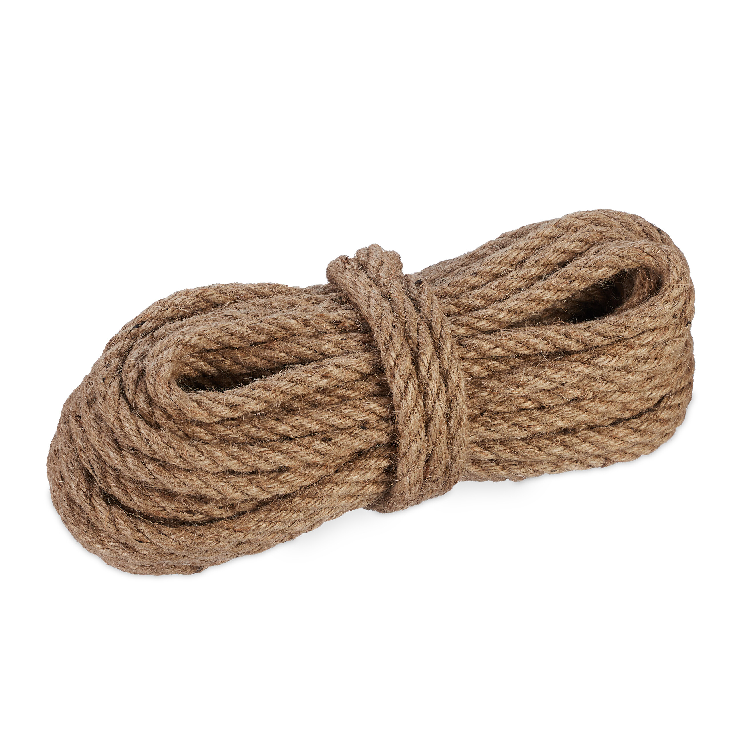 Corda Di Iuta Naturale 10mm X 40m - Spago Robusto A 4 Fili, Per Giardinaggio, Decorazione, Fai-da-te E Imballaggio
