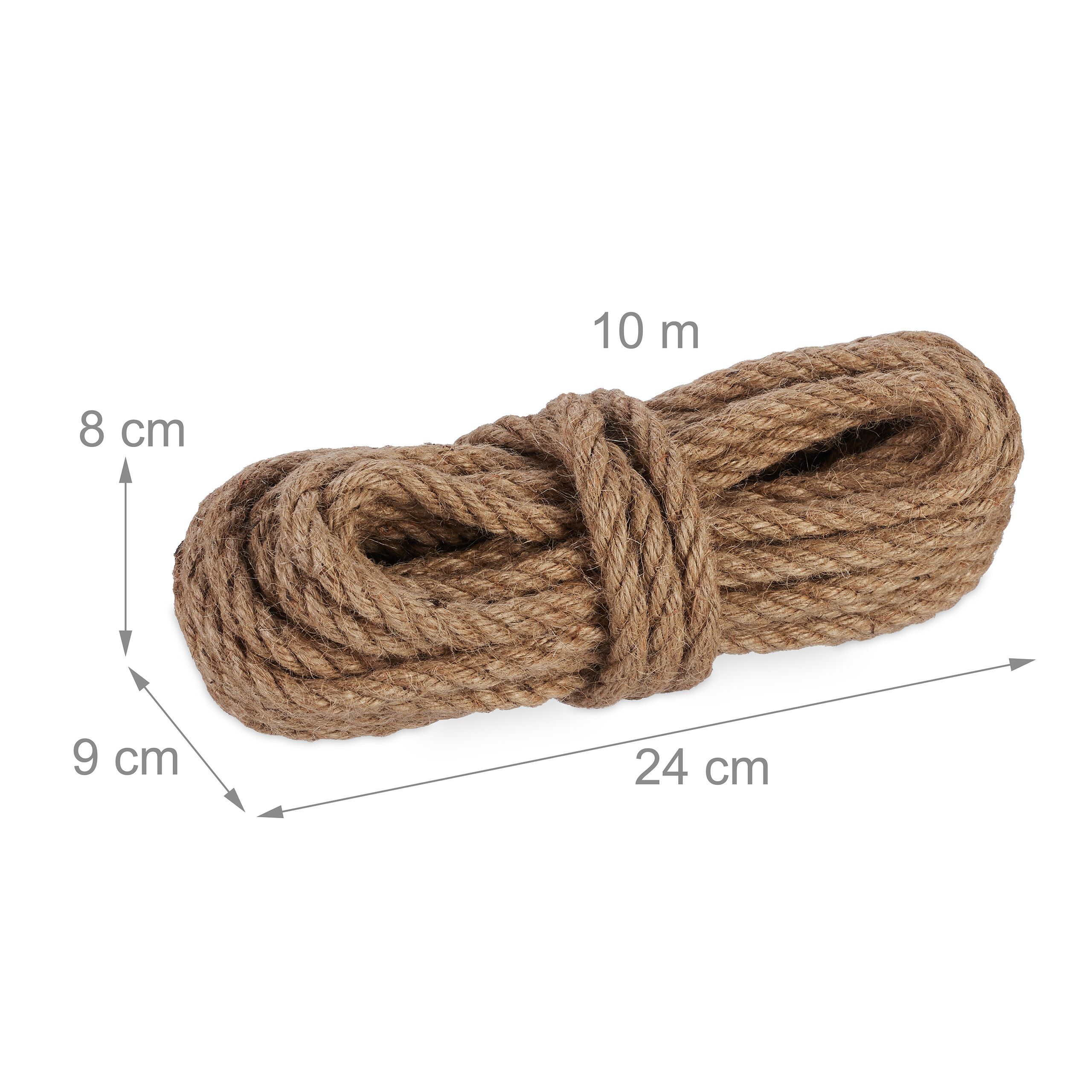 Corda Imballaggio Filo Di Iuta Naturale BigKego - 2mm X 100m, Colore Marrone, Per Fai Da Te E Giardinaggio Filo Pacchetti Rustico - 9